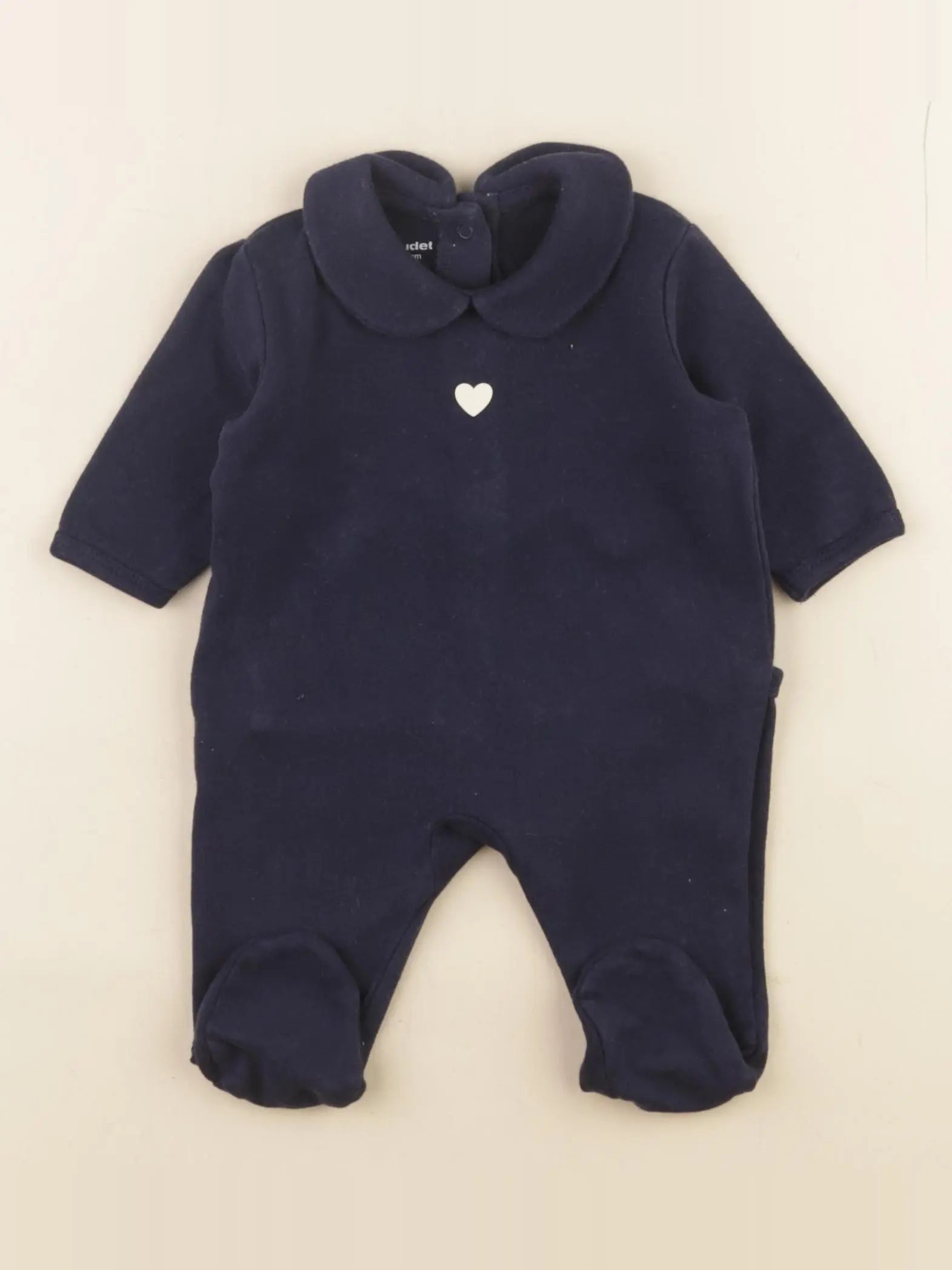 Vertbaudet - pyjama coton bleu - 1 mois