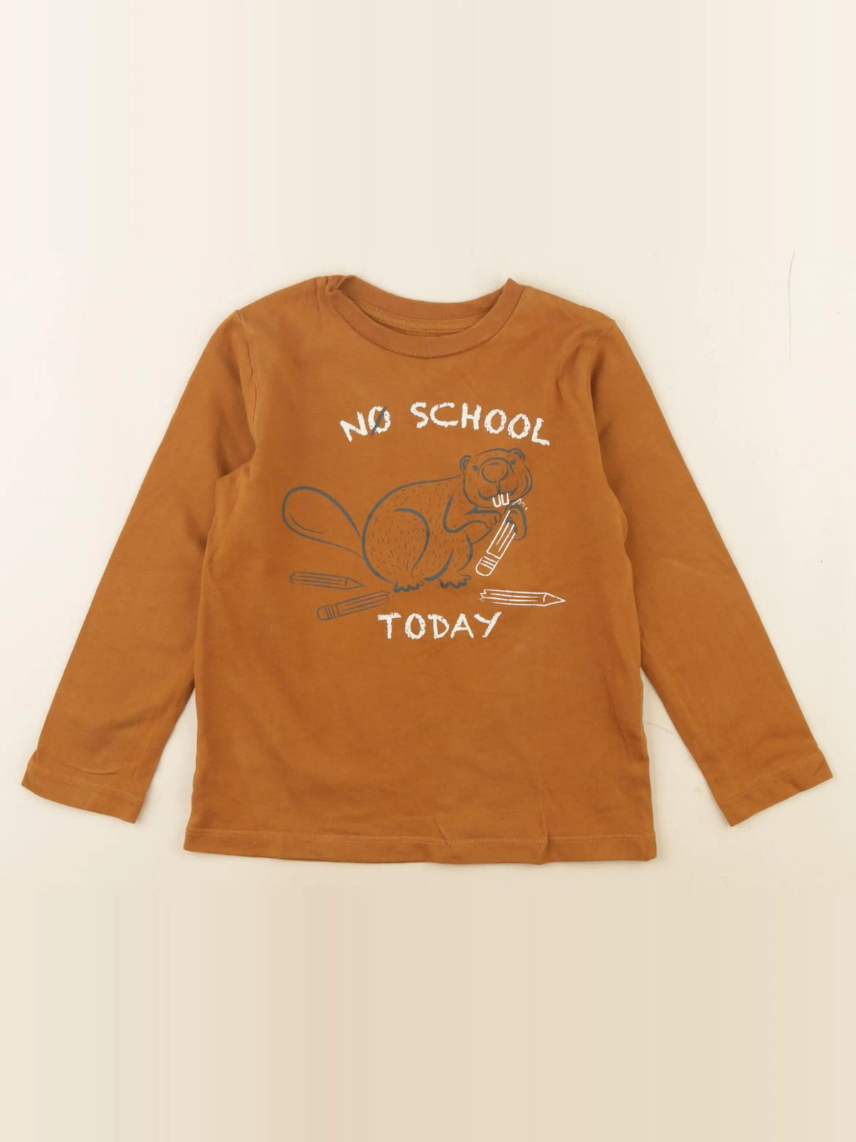 Monoprix - tee-shirt marron - 4 ans