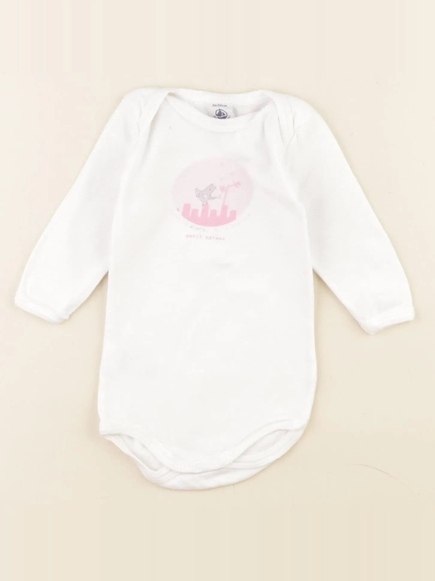 Petit Bateau - body blanc - 3 mois