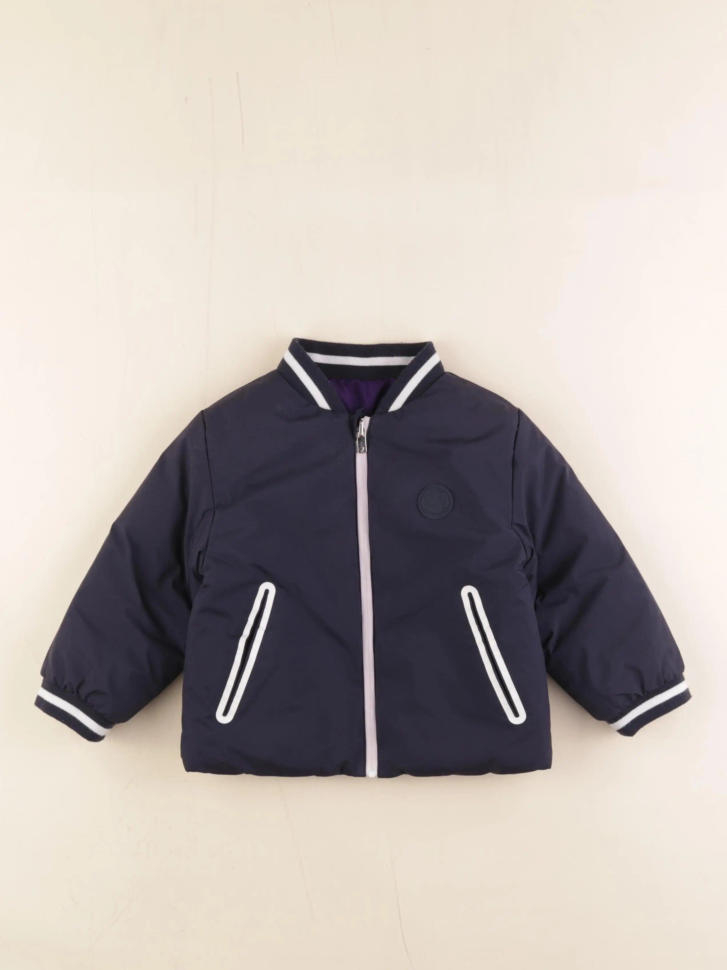 Jacadi - veste réversible bleu, violet - 36 mois