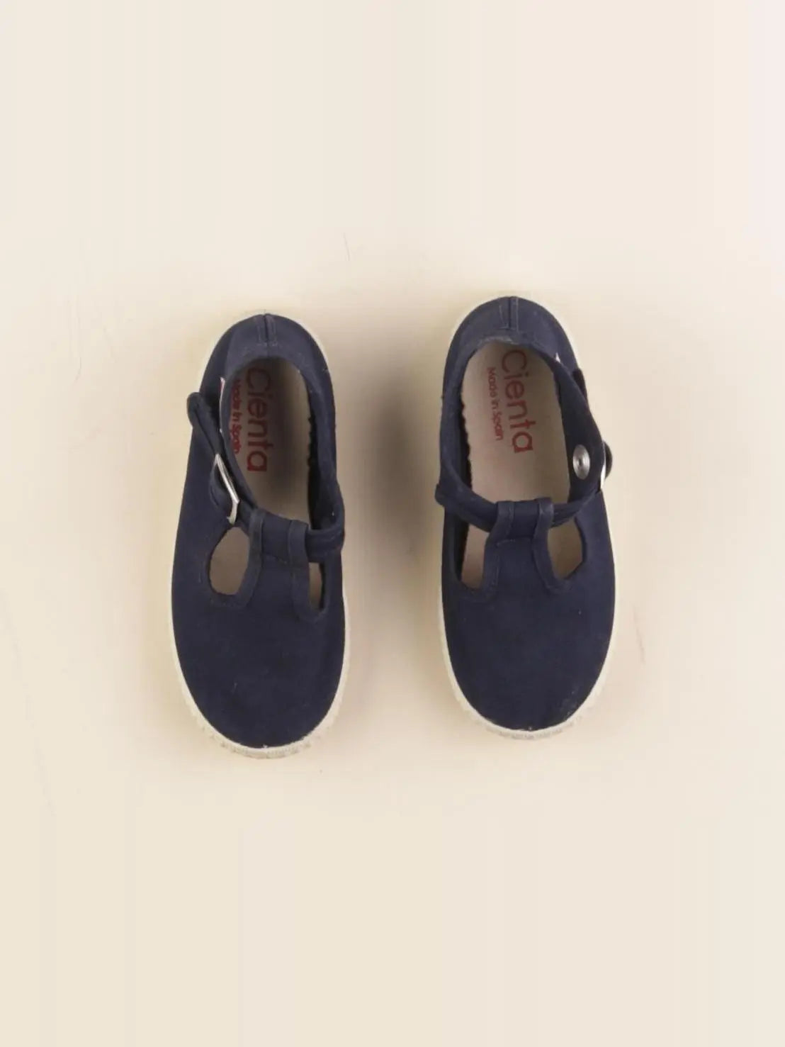 Cienta - tennis à scratch/ lacets bleu - pointure 24