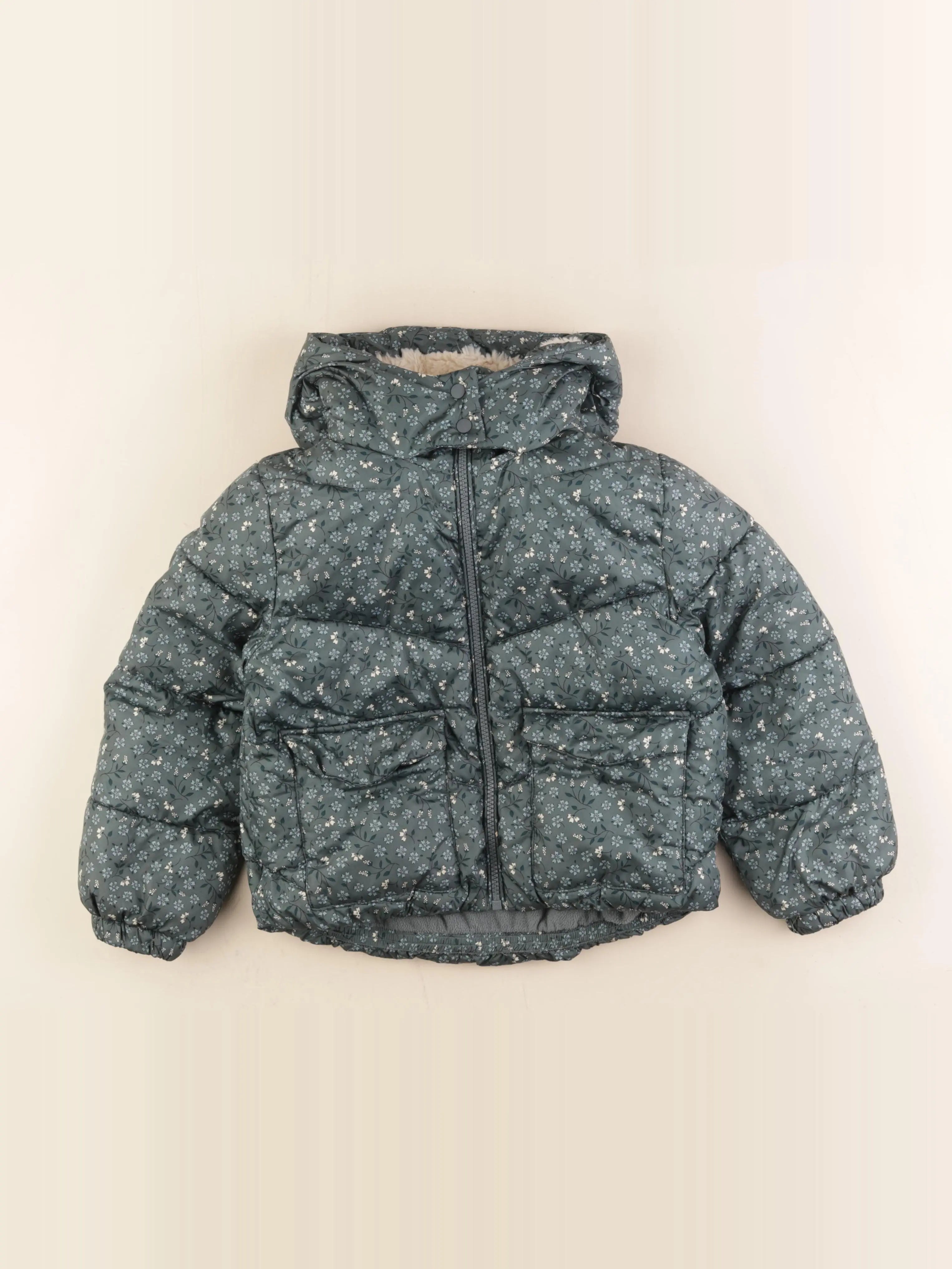 Vertbaudet - doudoune vert - 7 ans