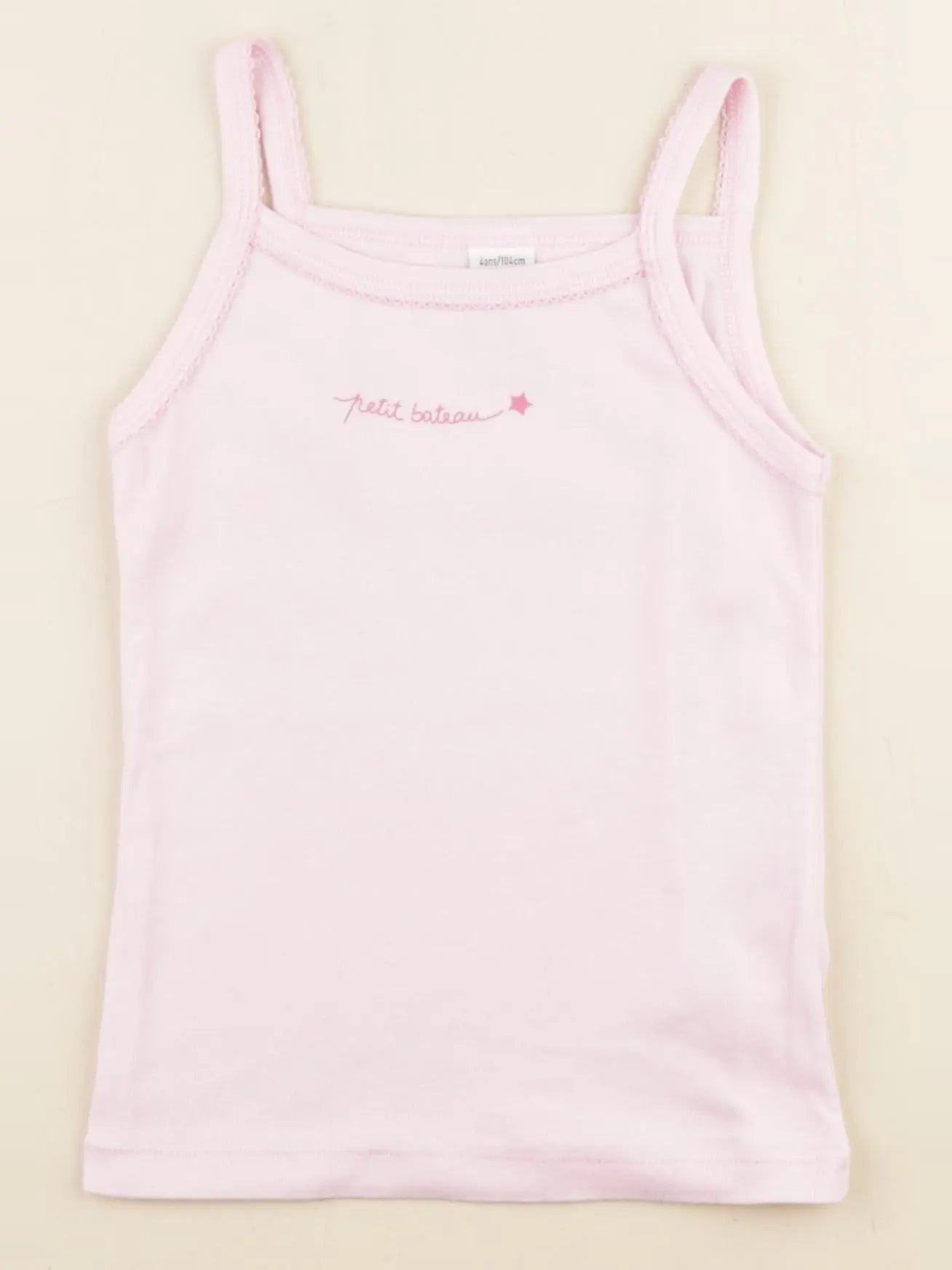 Petit Bateau - maillot de corps rose - 4 ans