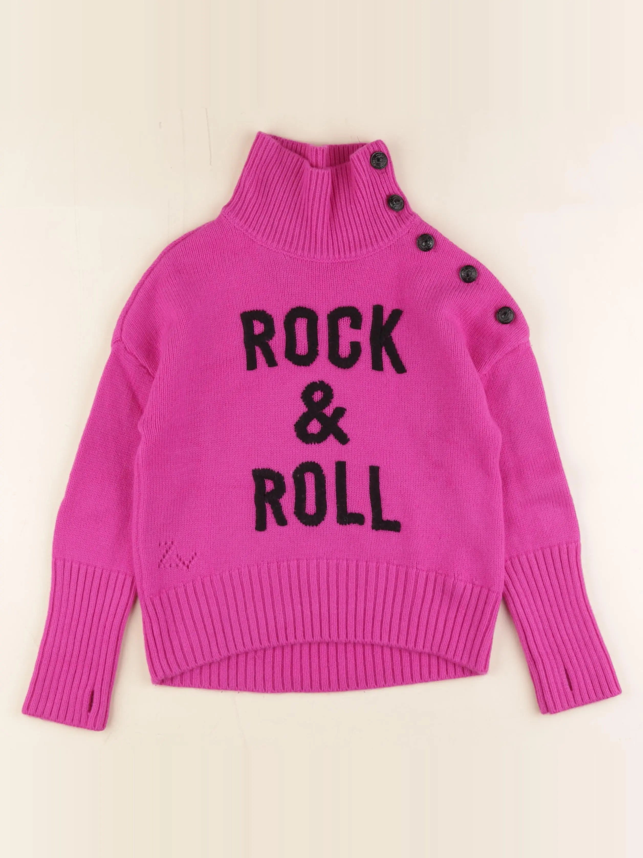 Zadig & Voltaire - pull rose - 8 ans