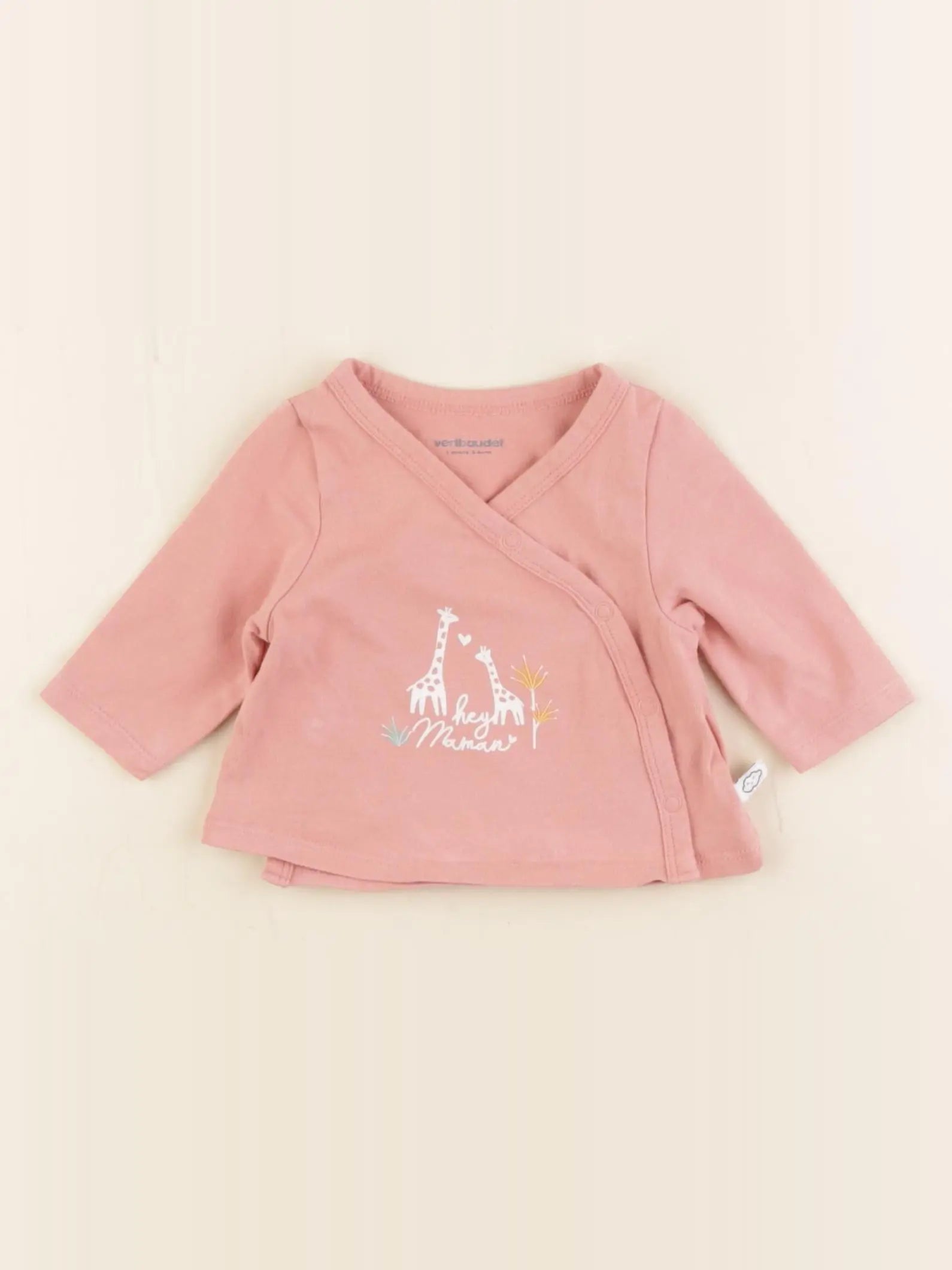 Vertbaudet - gilet rose - 1 mois