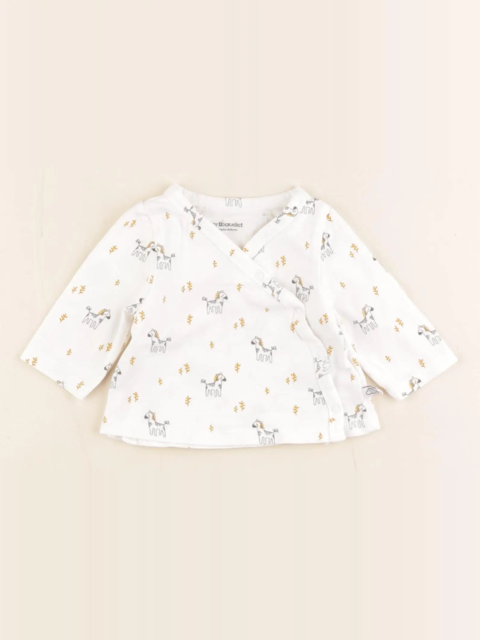 Vertbaudet - gilet blanc - 1 mois