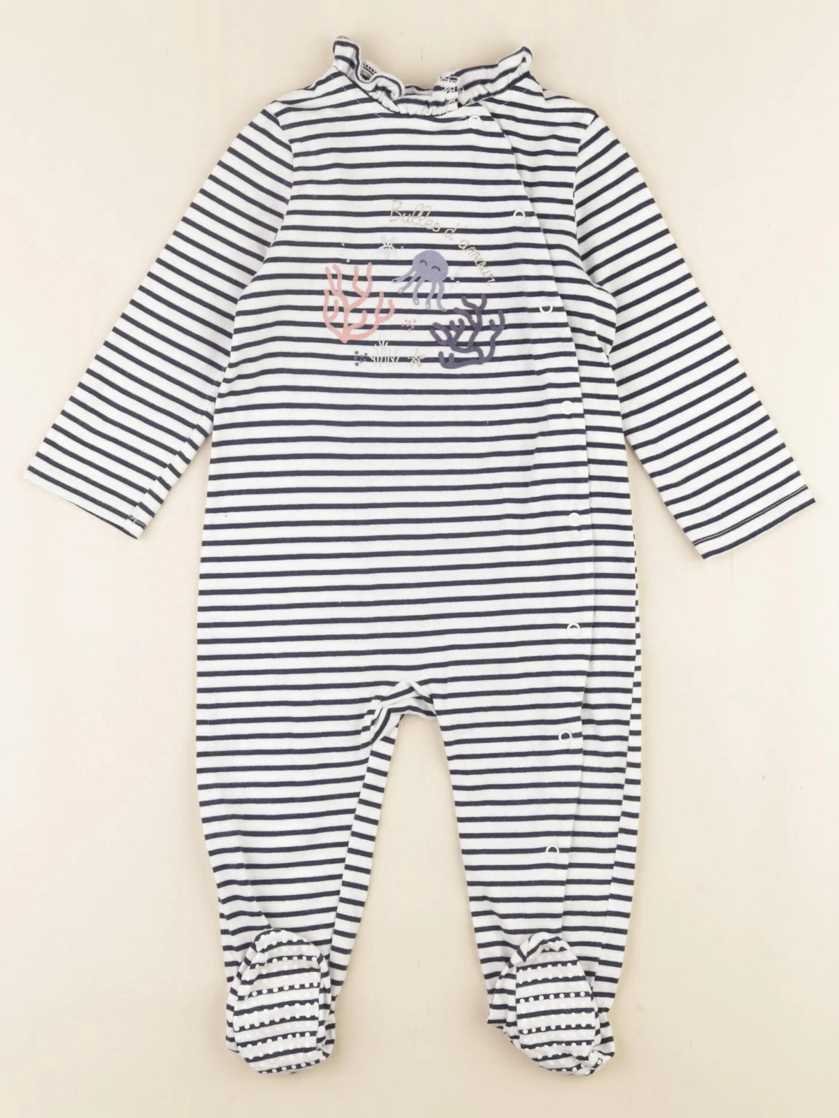 Tape à l'oeil - pyjama coton blanc, bleu - 24 mois