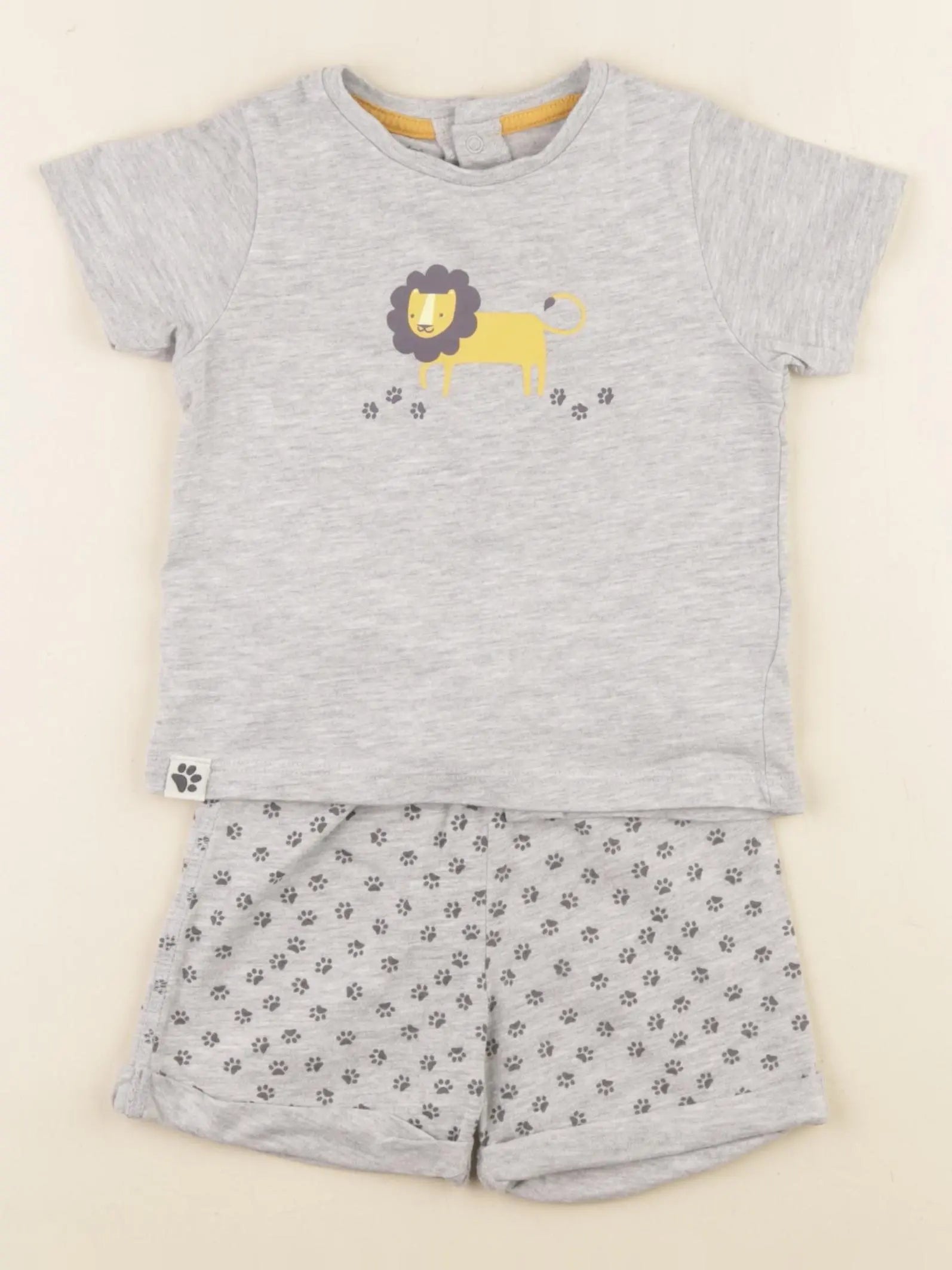 Vertbaudet - pyjama coton gris - 12 mois