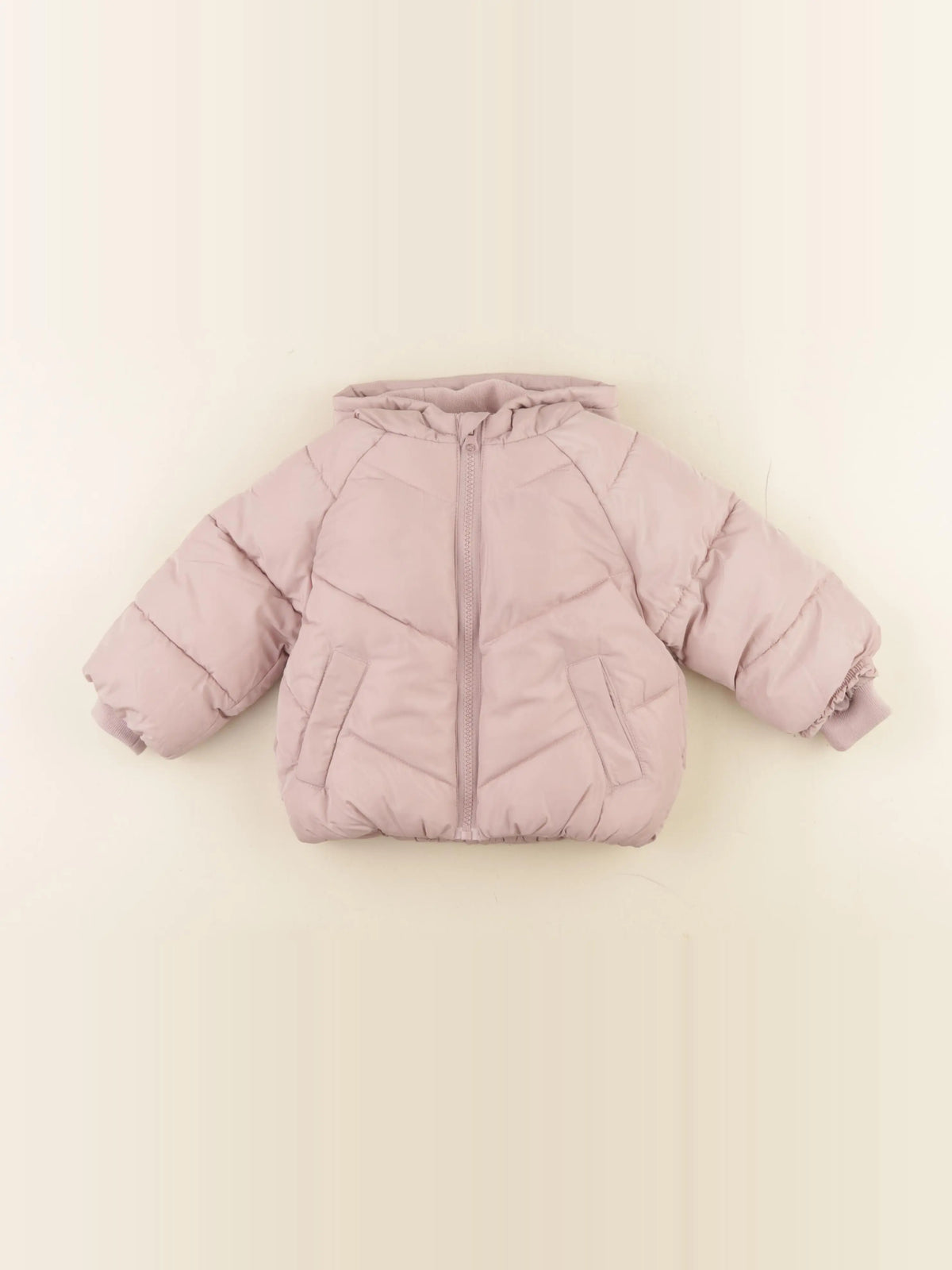 Vertbaudet - doudoune rose - 12 mois