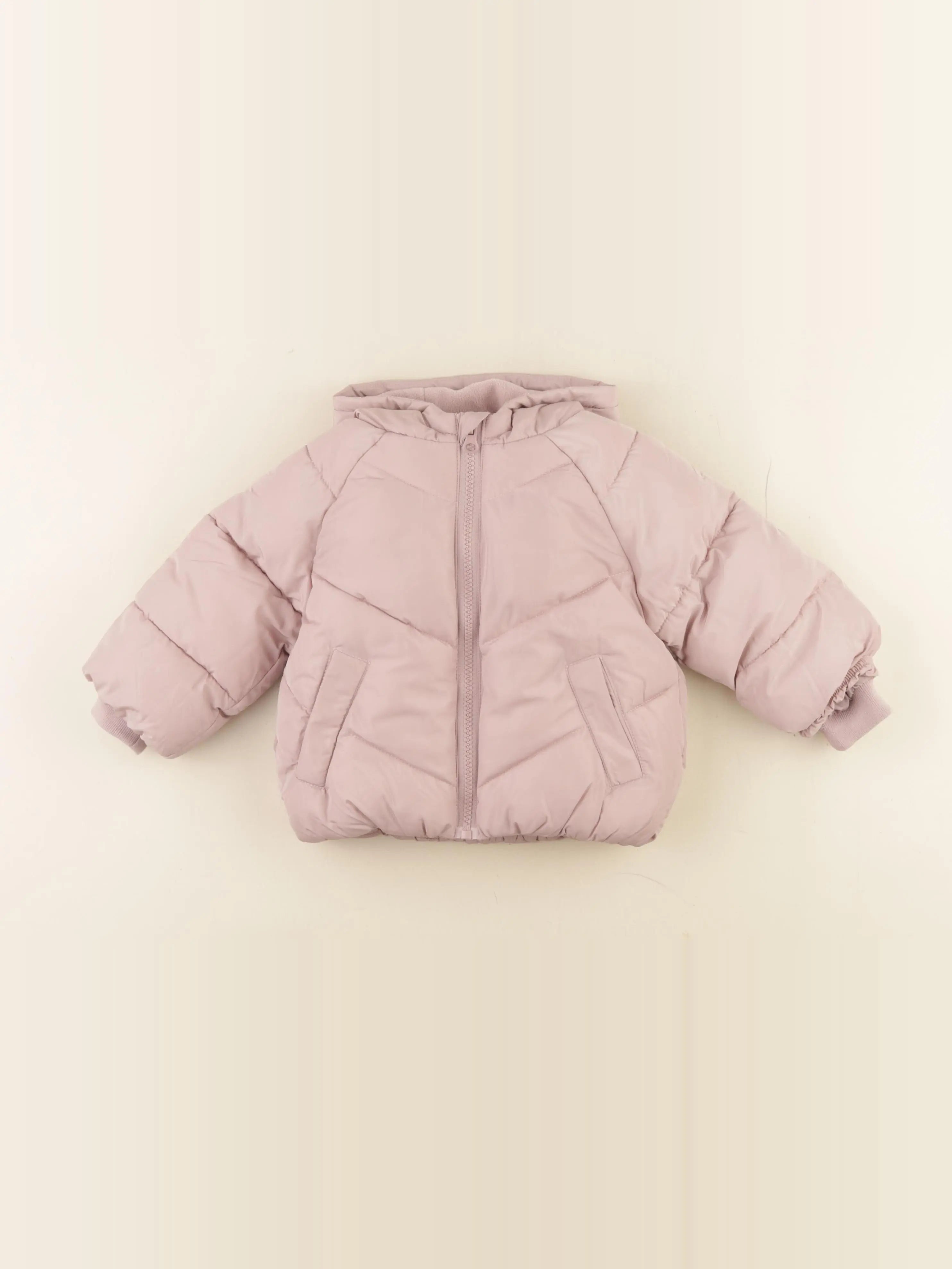 Vertbaudet - doudoune rose - 12 mois