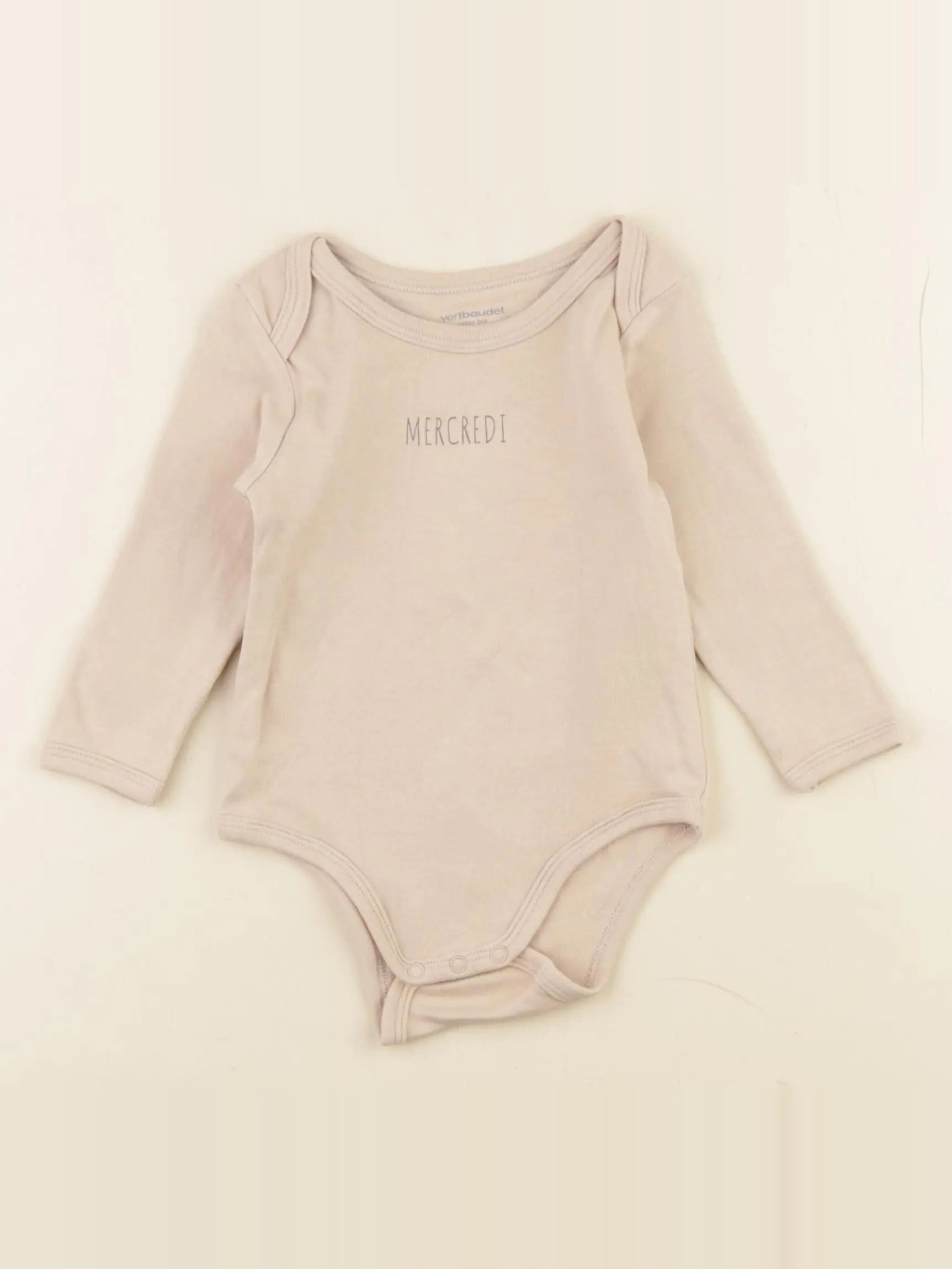 Vertbaudet - body beige - 12 mois