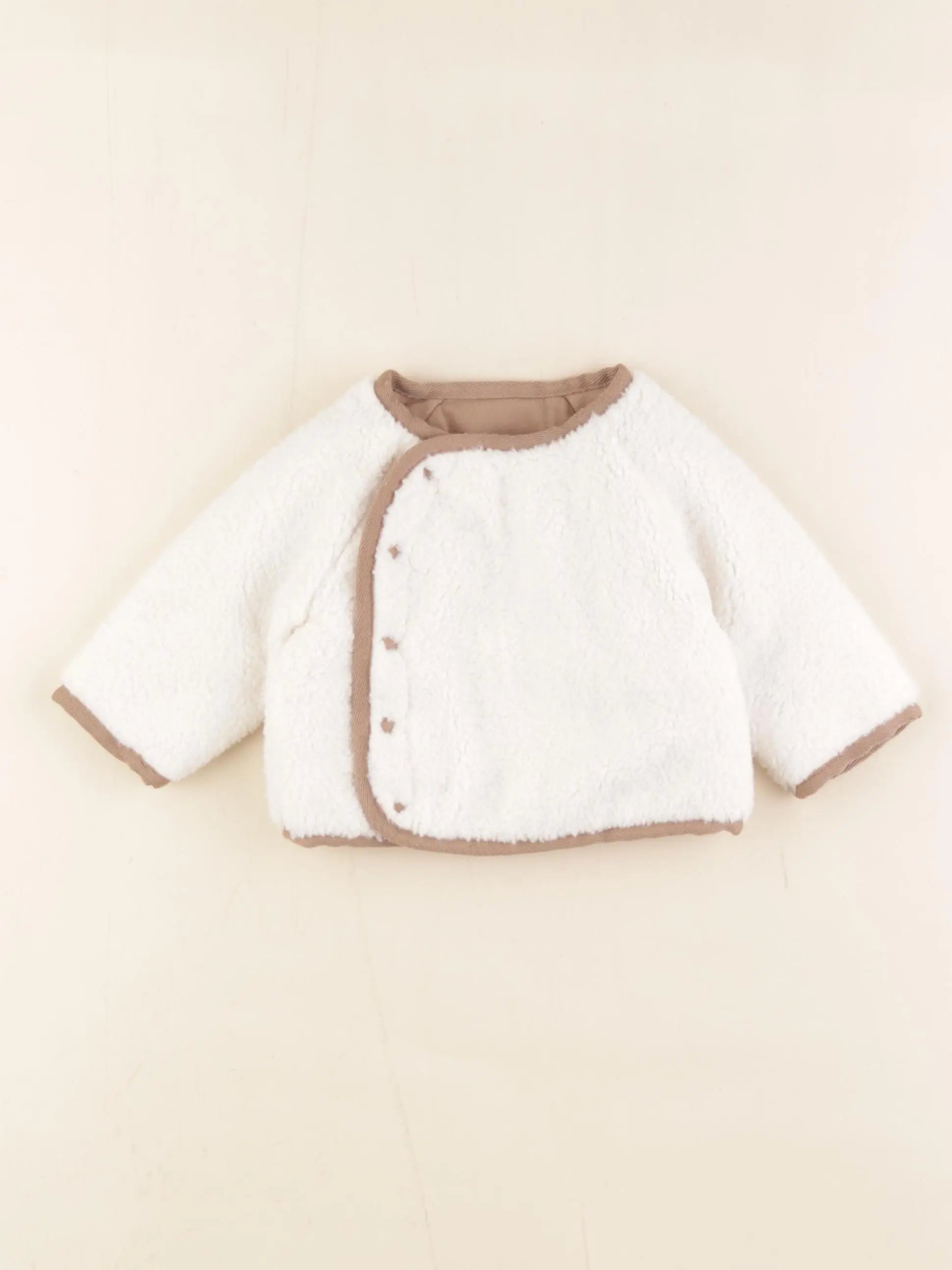 Vertbaudet - gilet beige - 1 mois