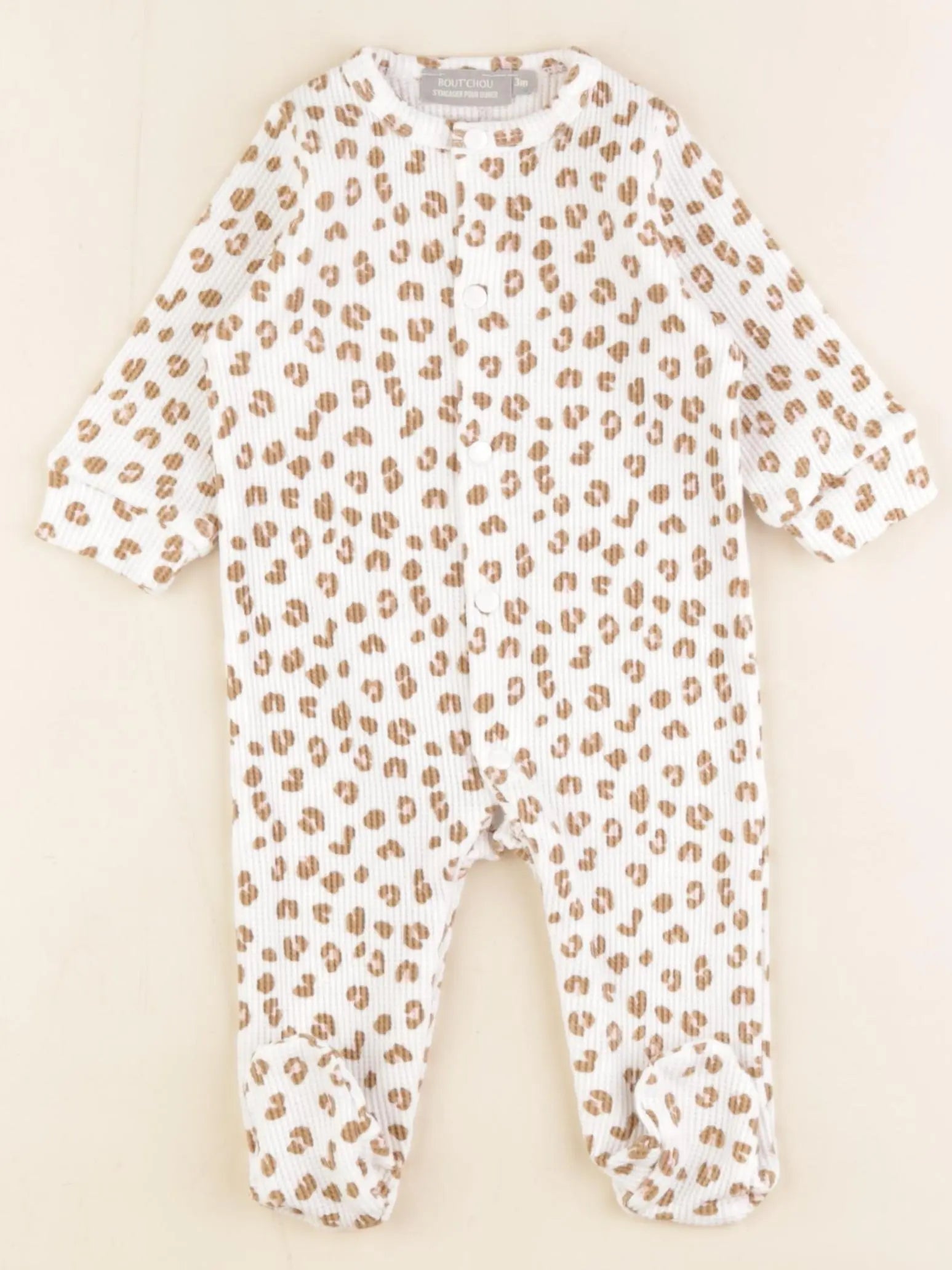 Boutchou - pyjama coton blanc - 3 mois
