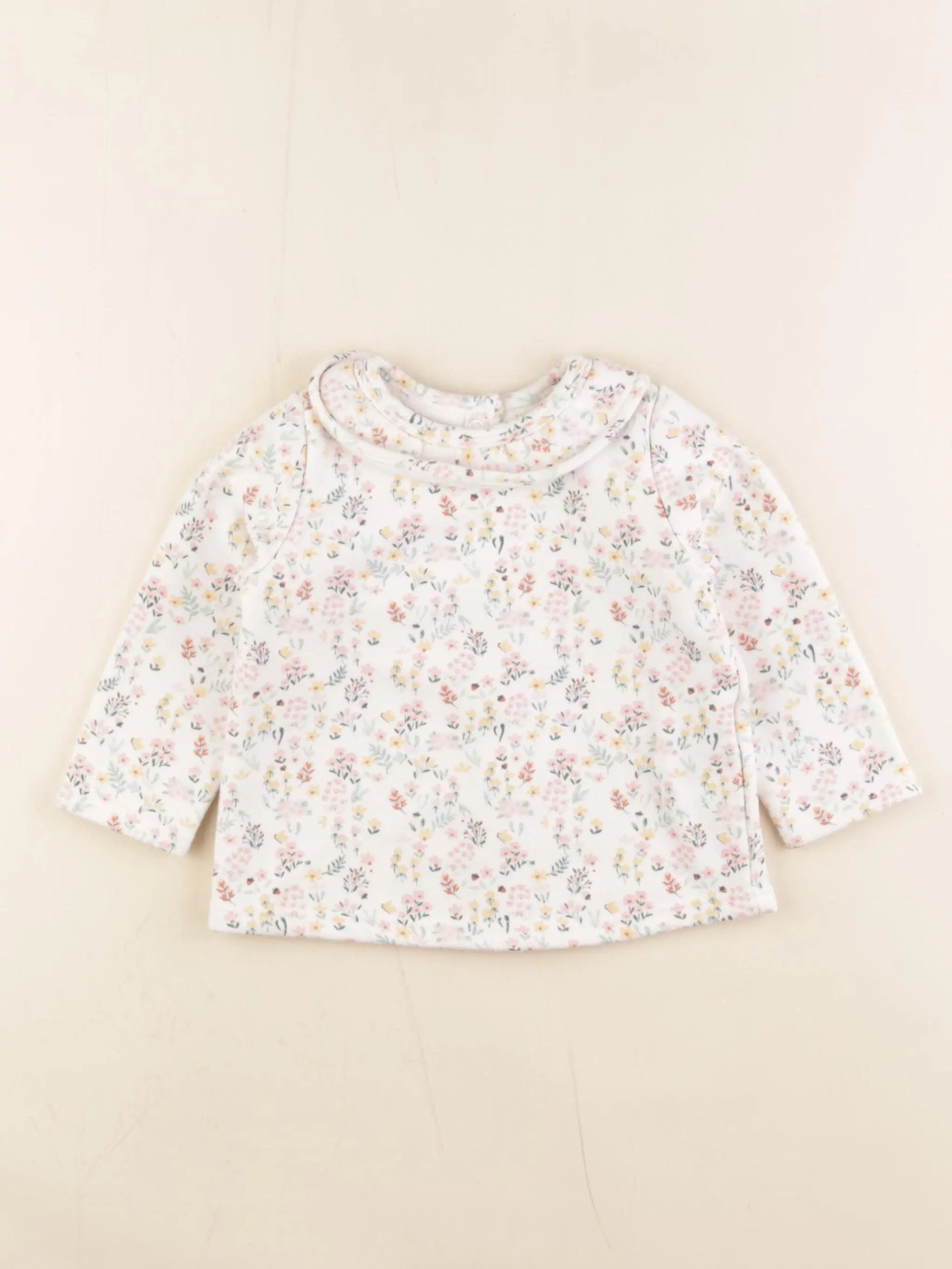 Tape à l'oeil - sweat blanc, rose - 18 mois