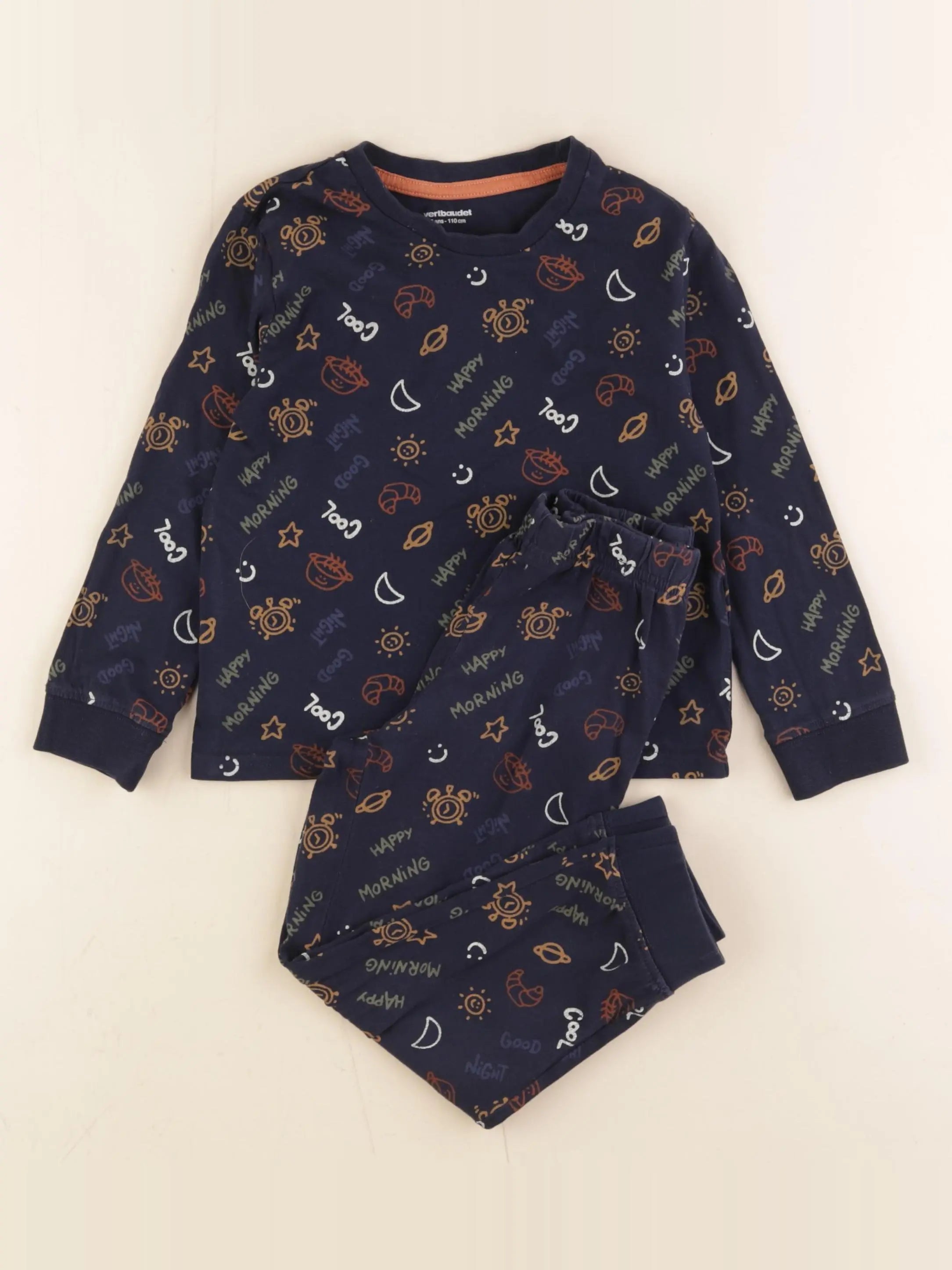 Vertbaudet - pyjama coton bleu - 5 ans