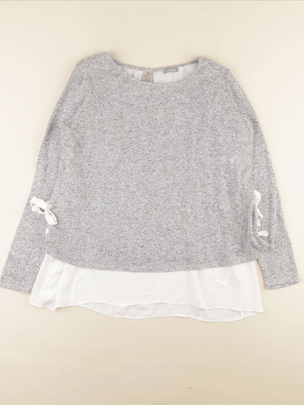 Vertbaudet - pull grossesse gris, blanc - 42 à 44