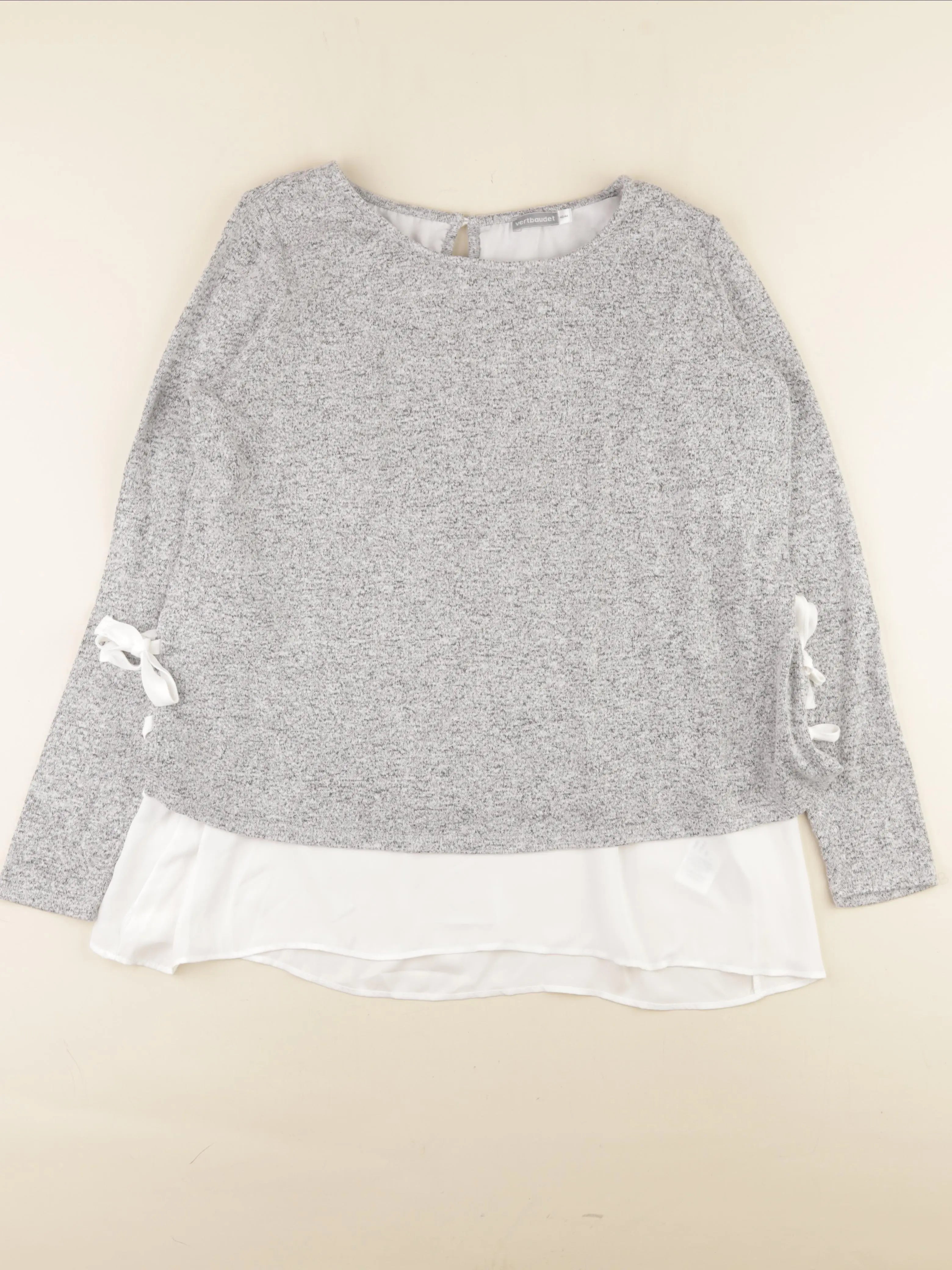 Vertbaudet - pull grossesse gris, blanc - 42 à 44