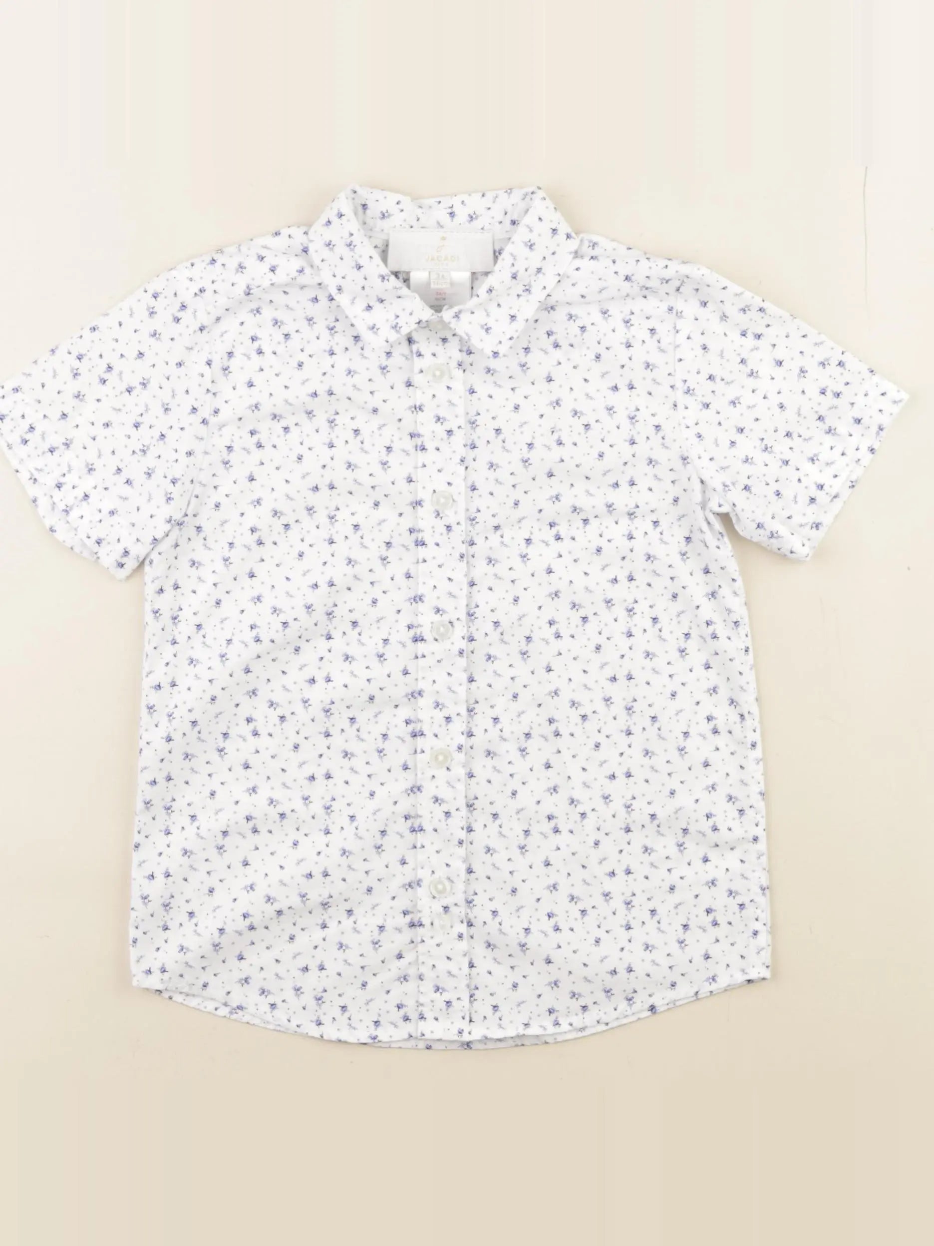 Jacadi - chemise blanc, bleu - 3 ans