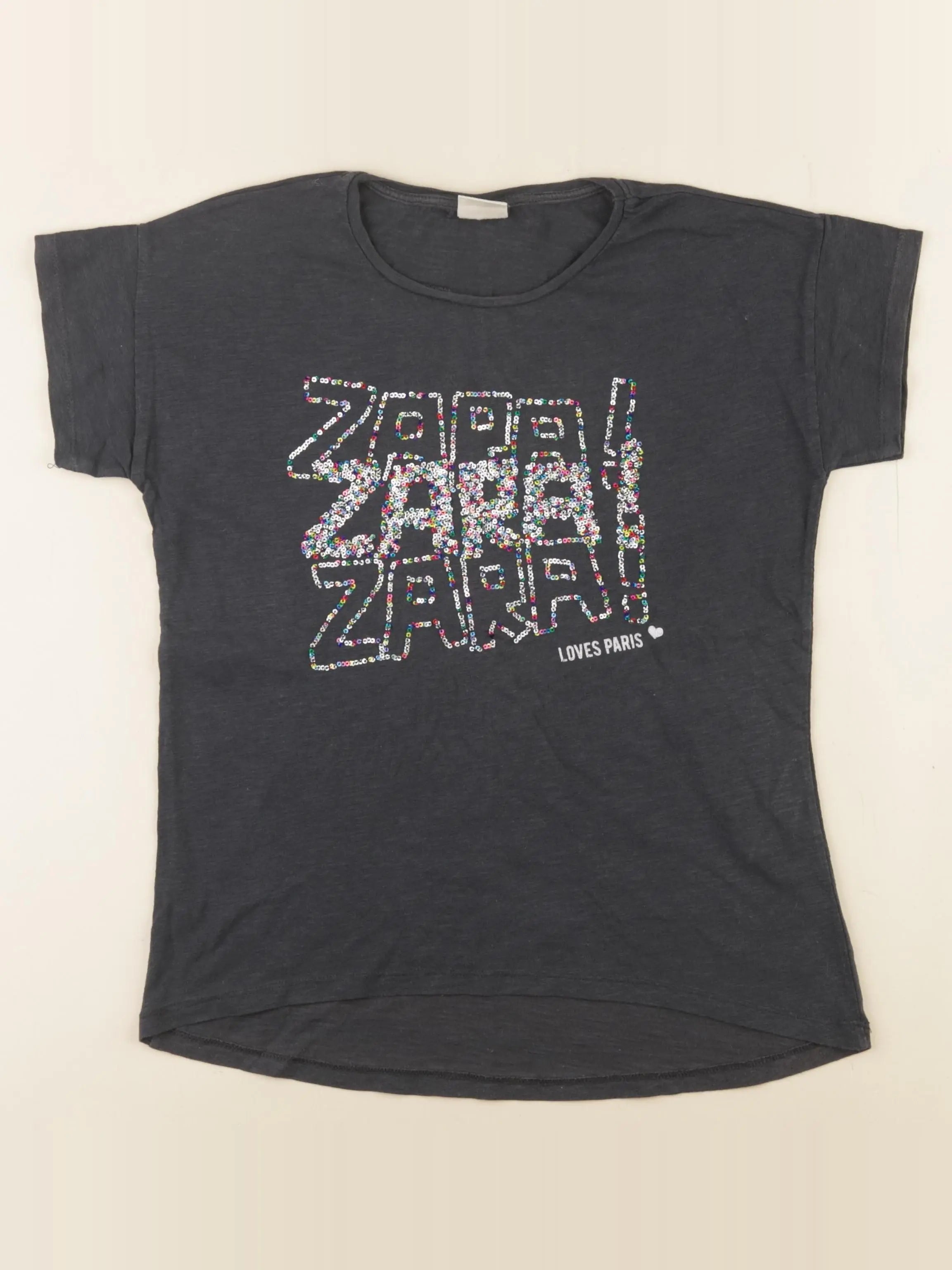 Zara - tee-shirt gris - 9/10 ans