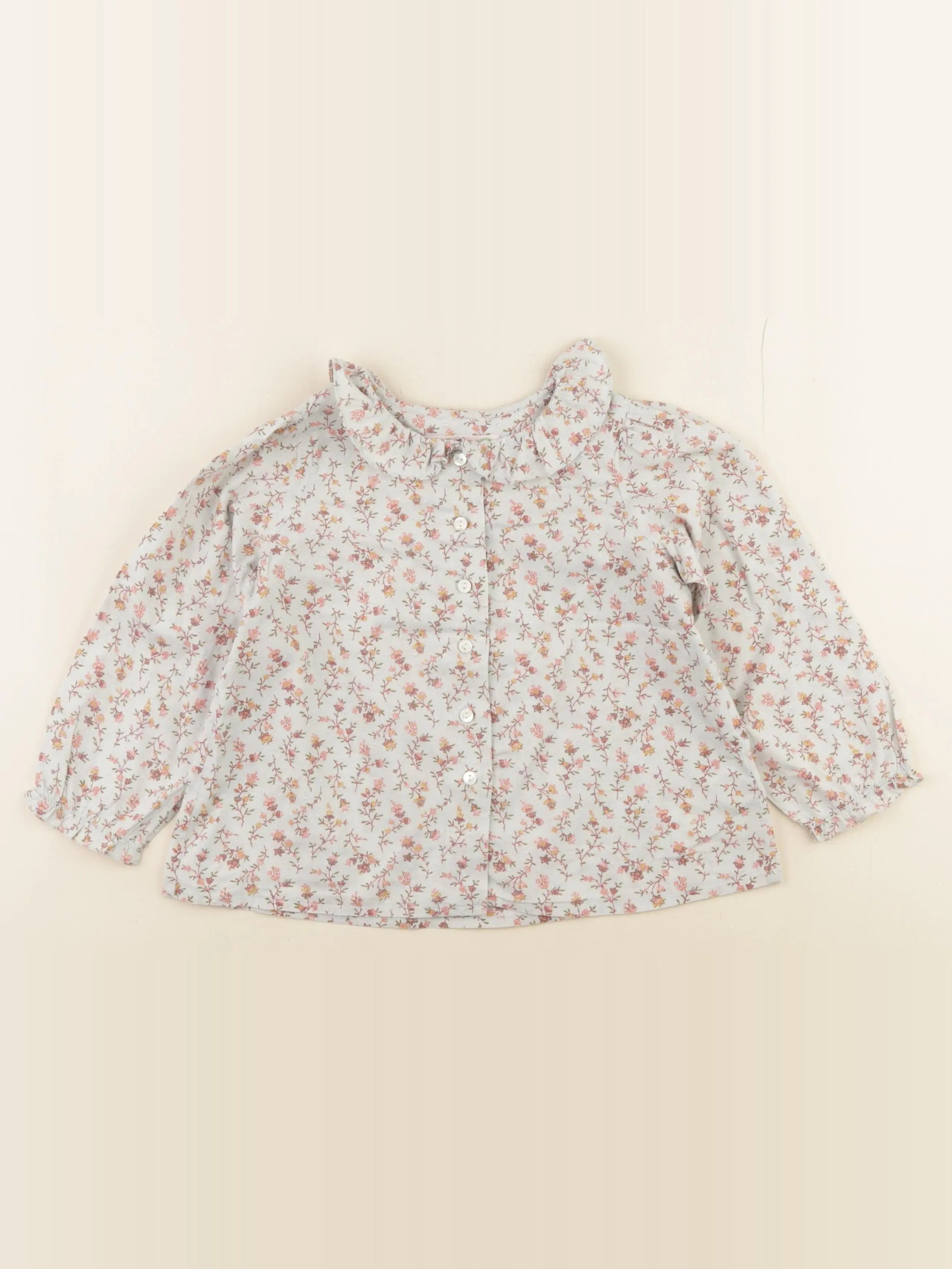 Bonpoint - blouse vert, rose - 3 ans