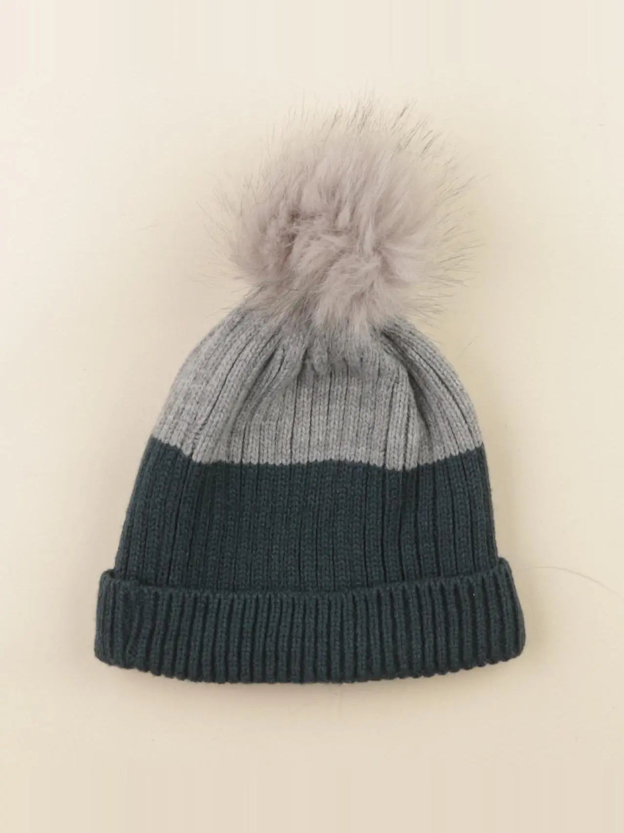 Vertbaudet - bonnet gris, vert - 8/10 ans