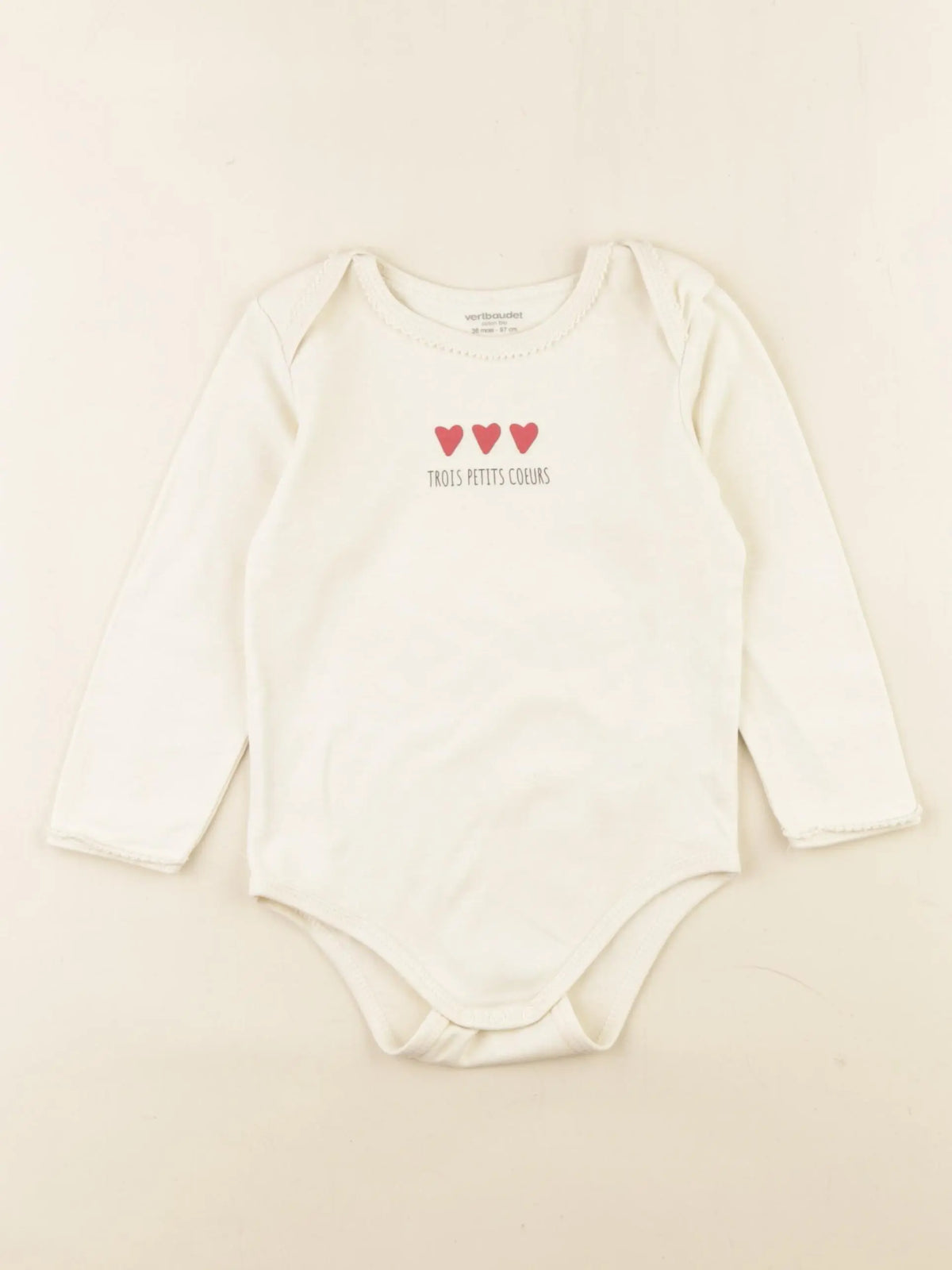 Vertbaudet - body beige - 36 mois
