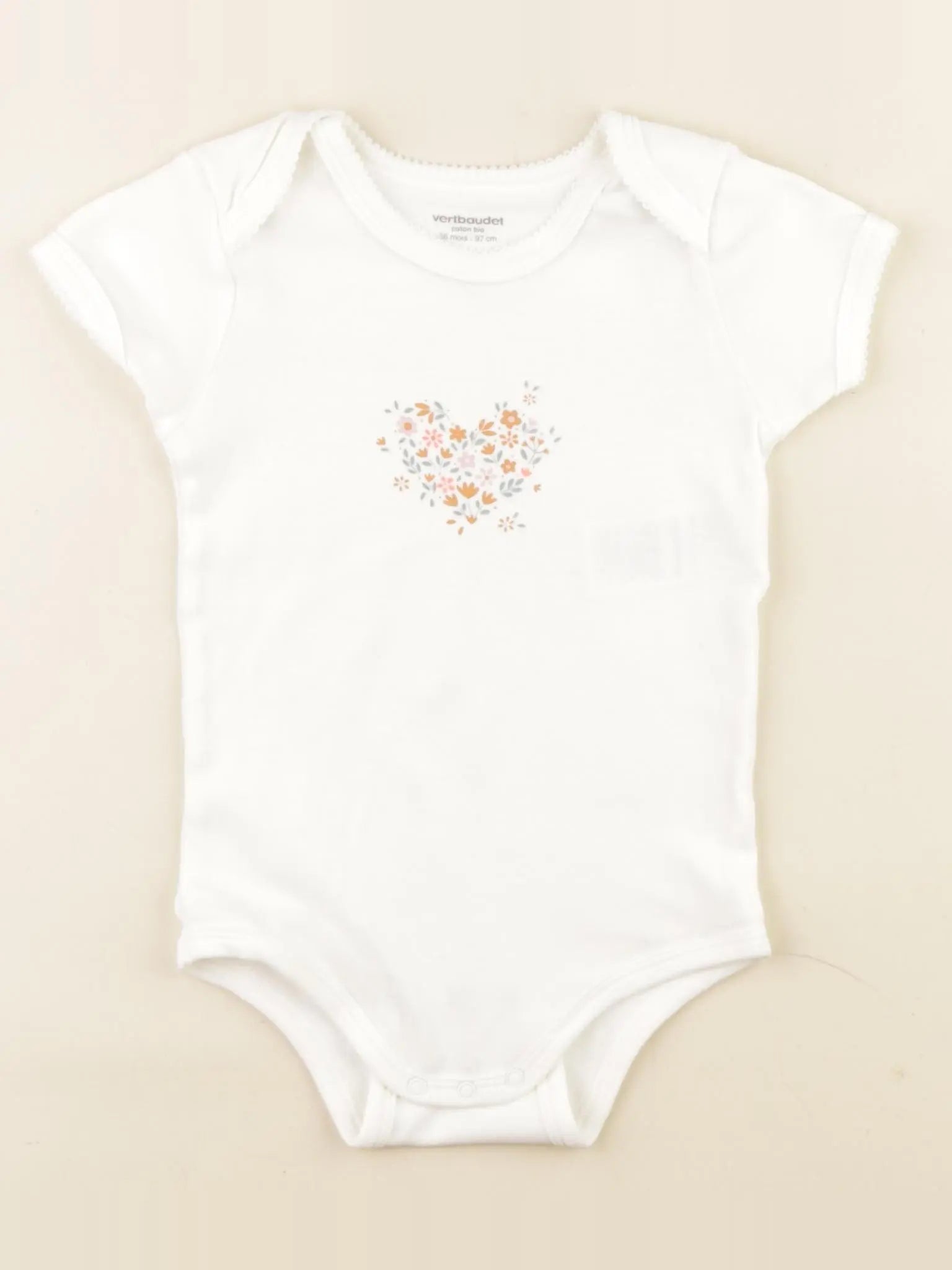 Vertbaudet - body blanc - 36 mois