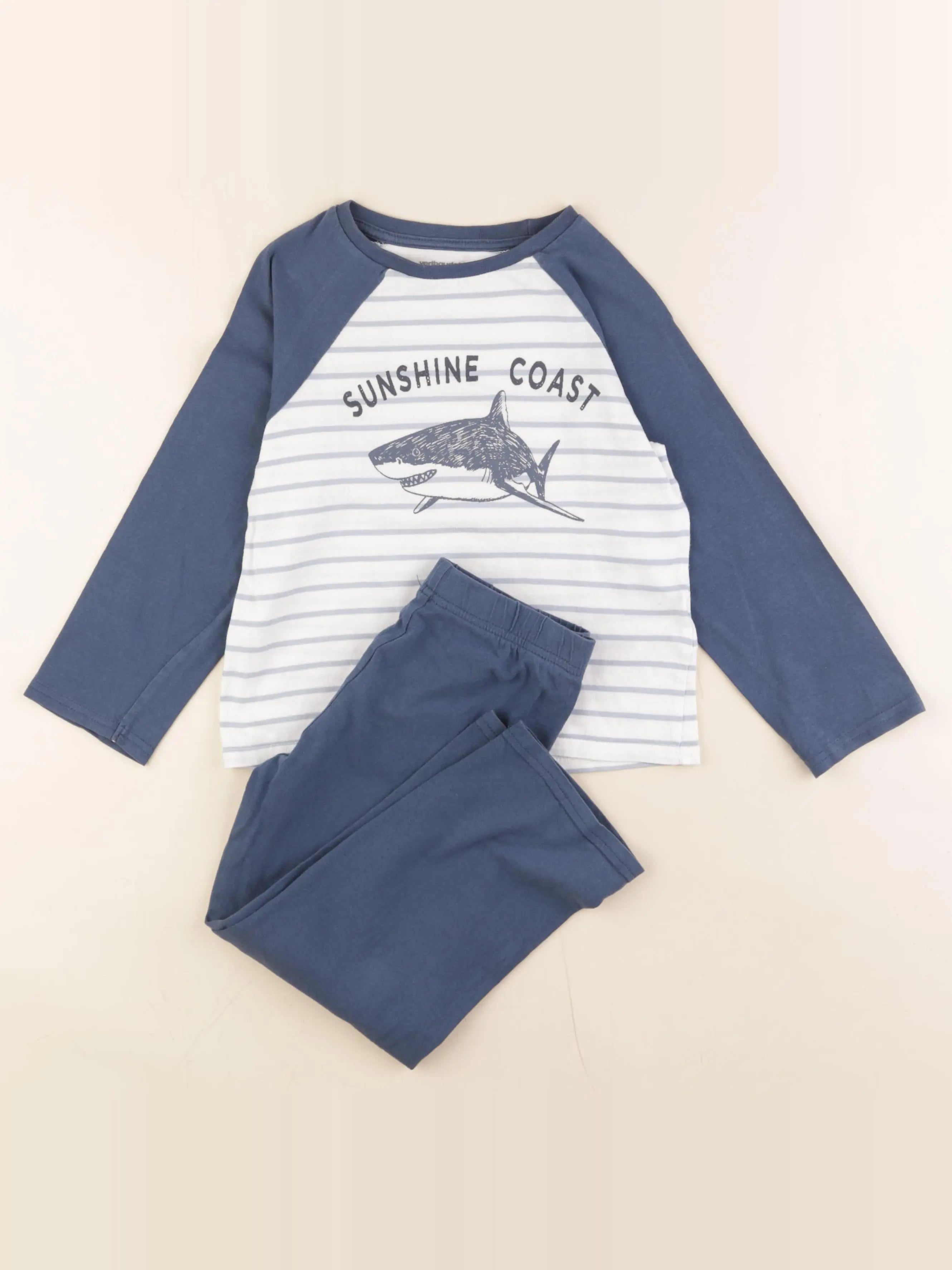 Vertbaudet - pyjama coton bleu - 6 ans