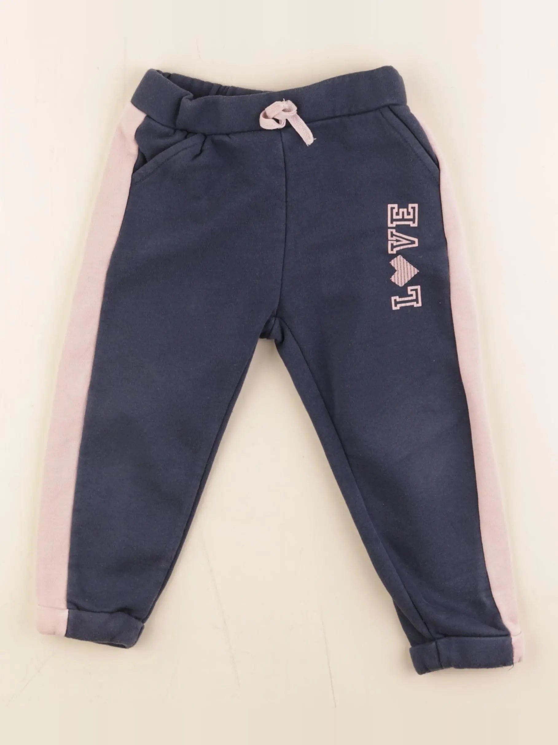 Vertbaudet - jogging doublé rose, bleu - 3 ans