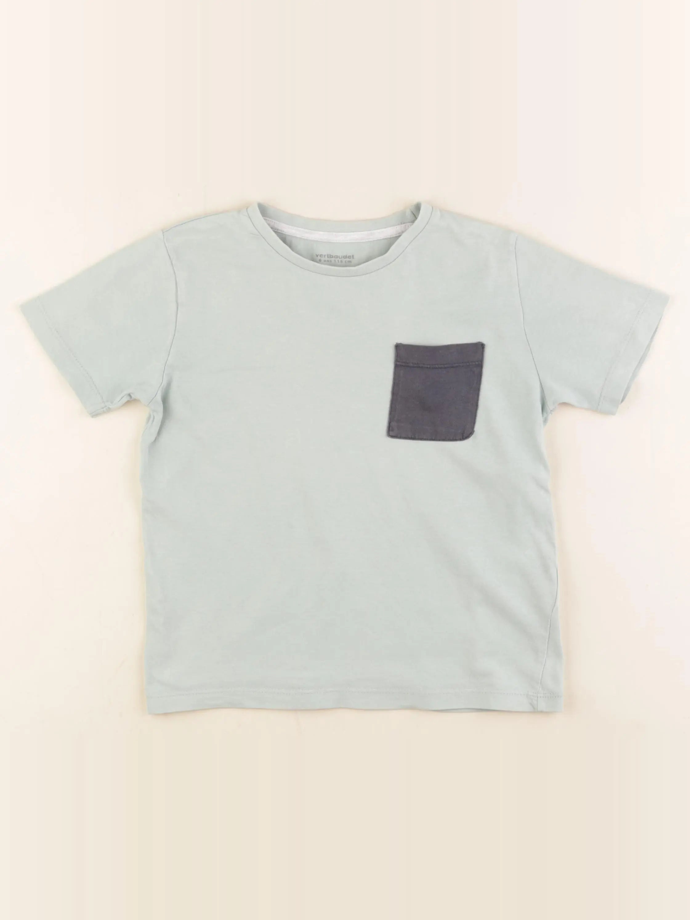 Vertbaudet - tee-shirt vert - 6 ans