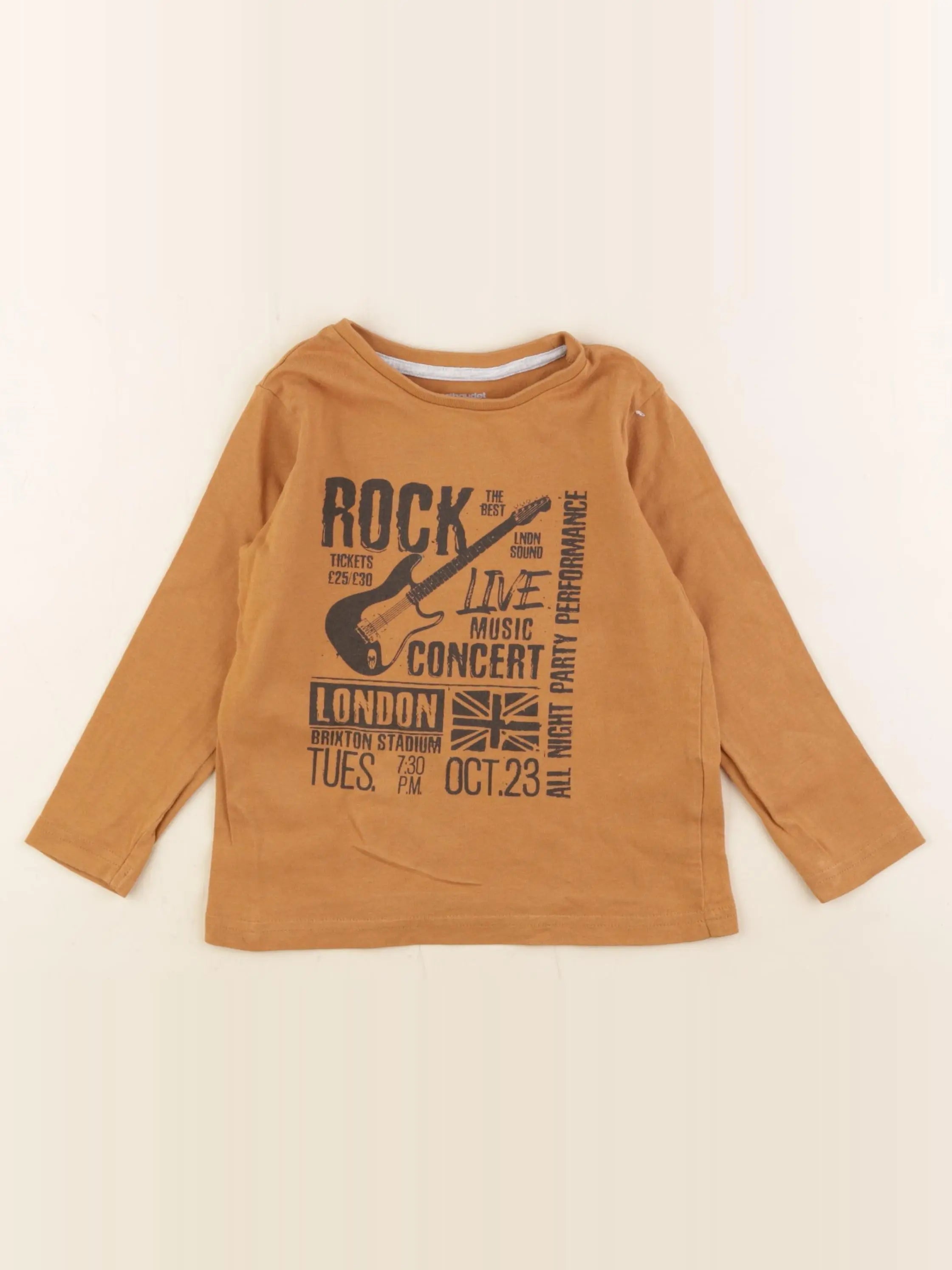 Vertbaudet - tee-shirt marron - 3 ans