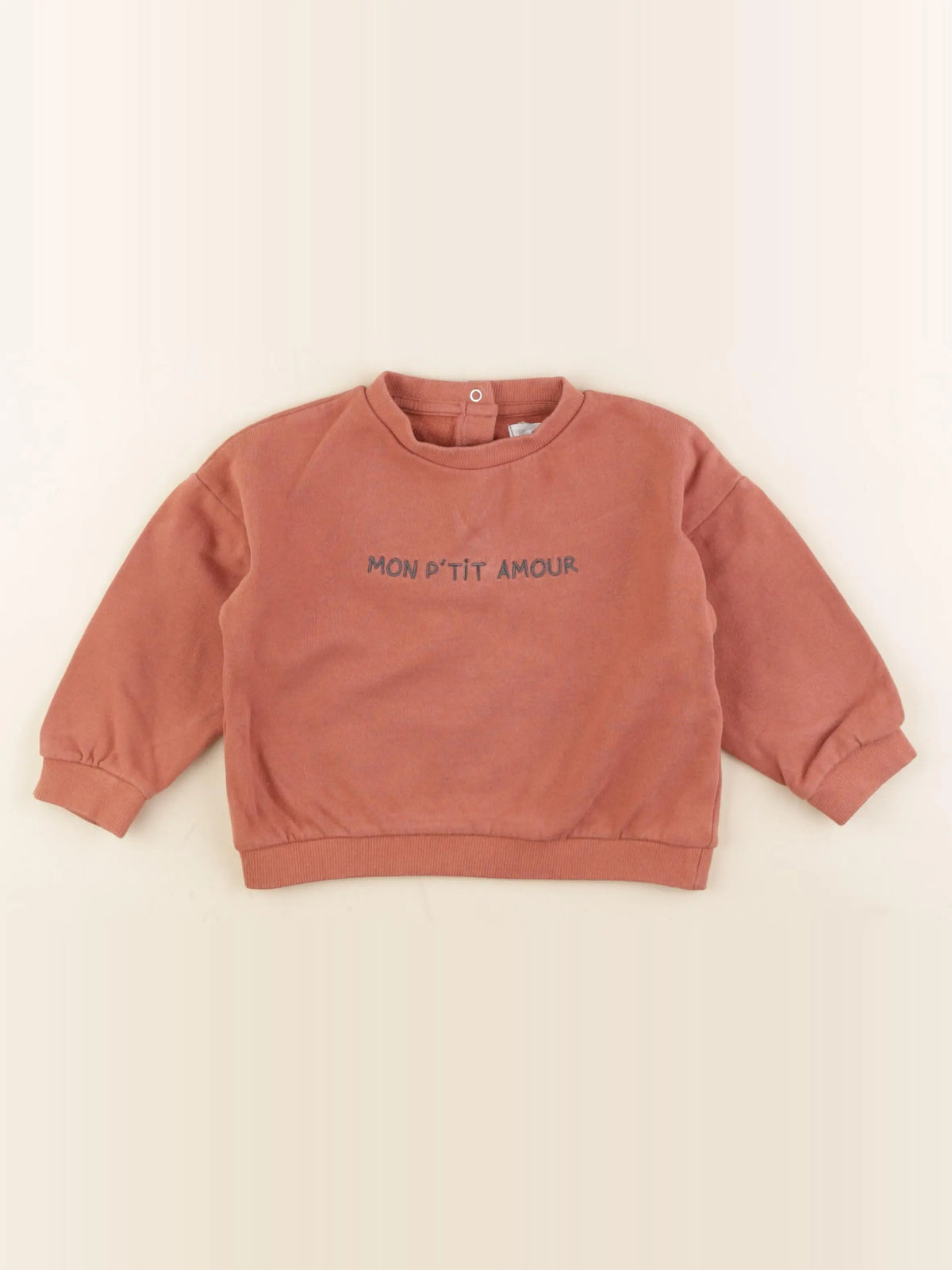 Vertbaudet - sweat marron - 24 mois