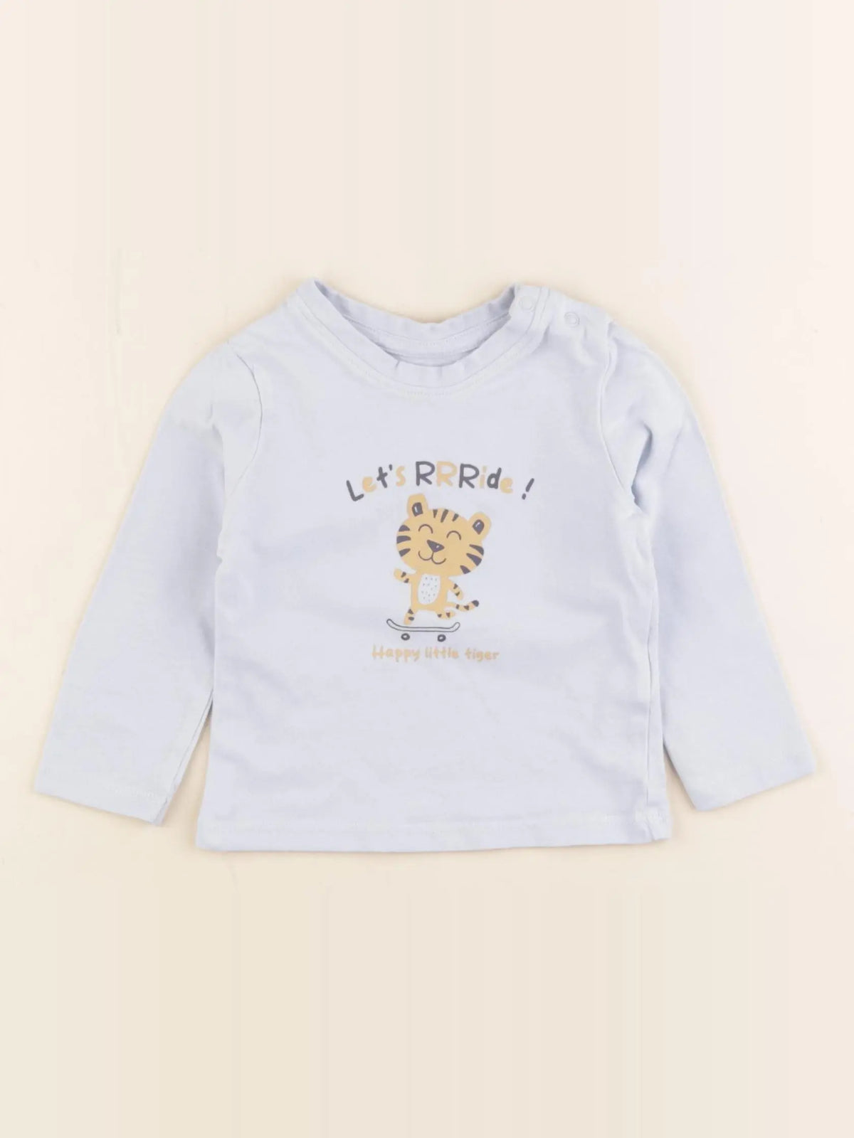 Vertbaudet - tee-shirt bleu - 9 mois