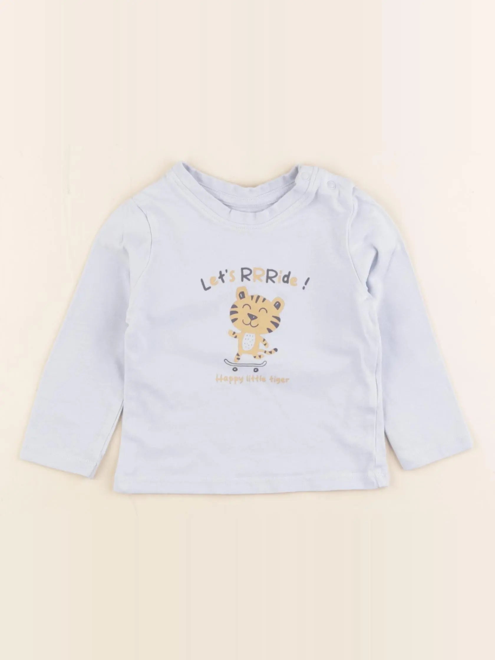 Vertbaudet - tee-shirt bleu - 9 mois