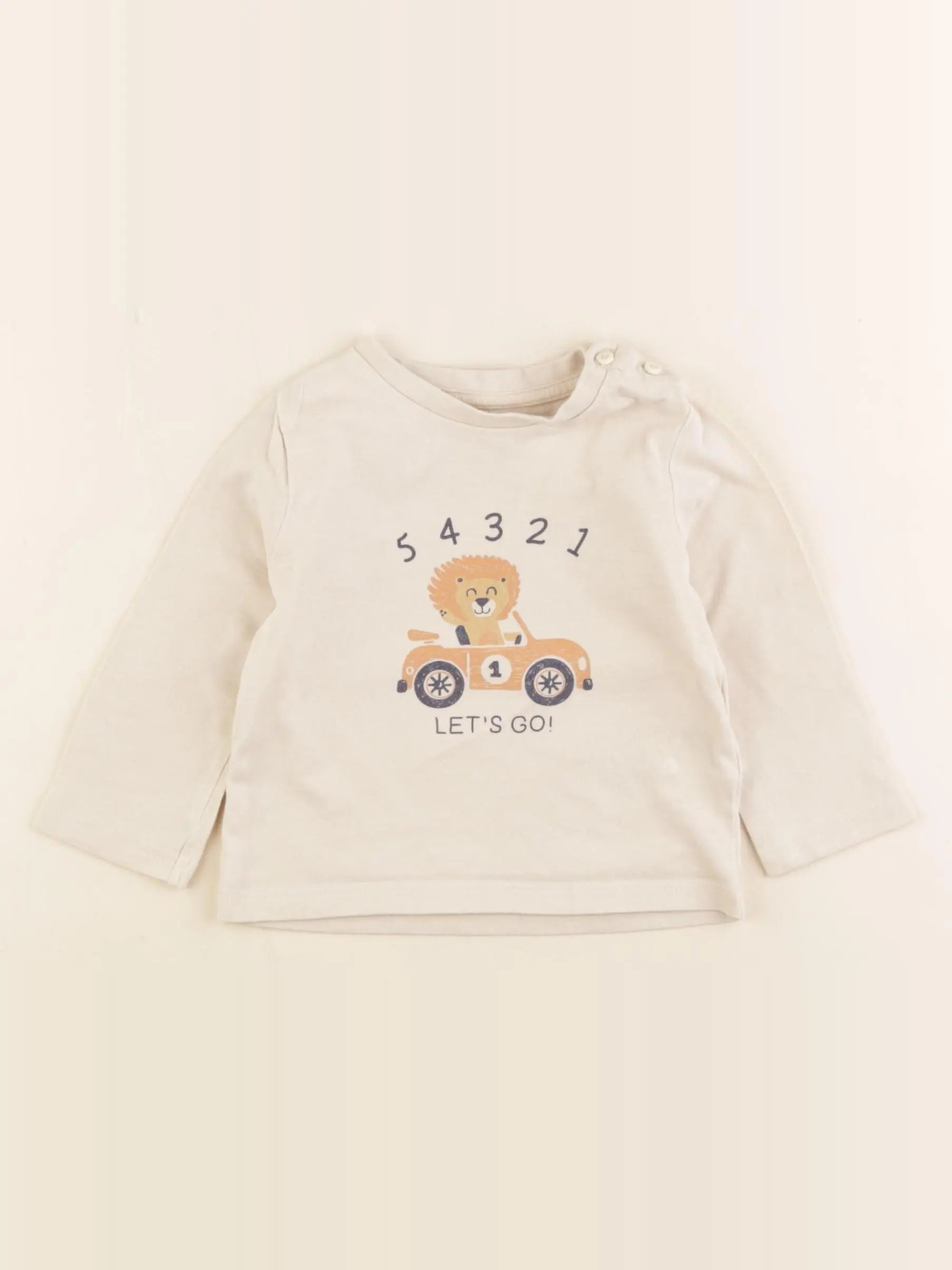 Vertbaudet - tee-shirt marron - 9 mois