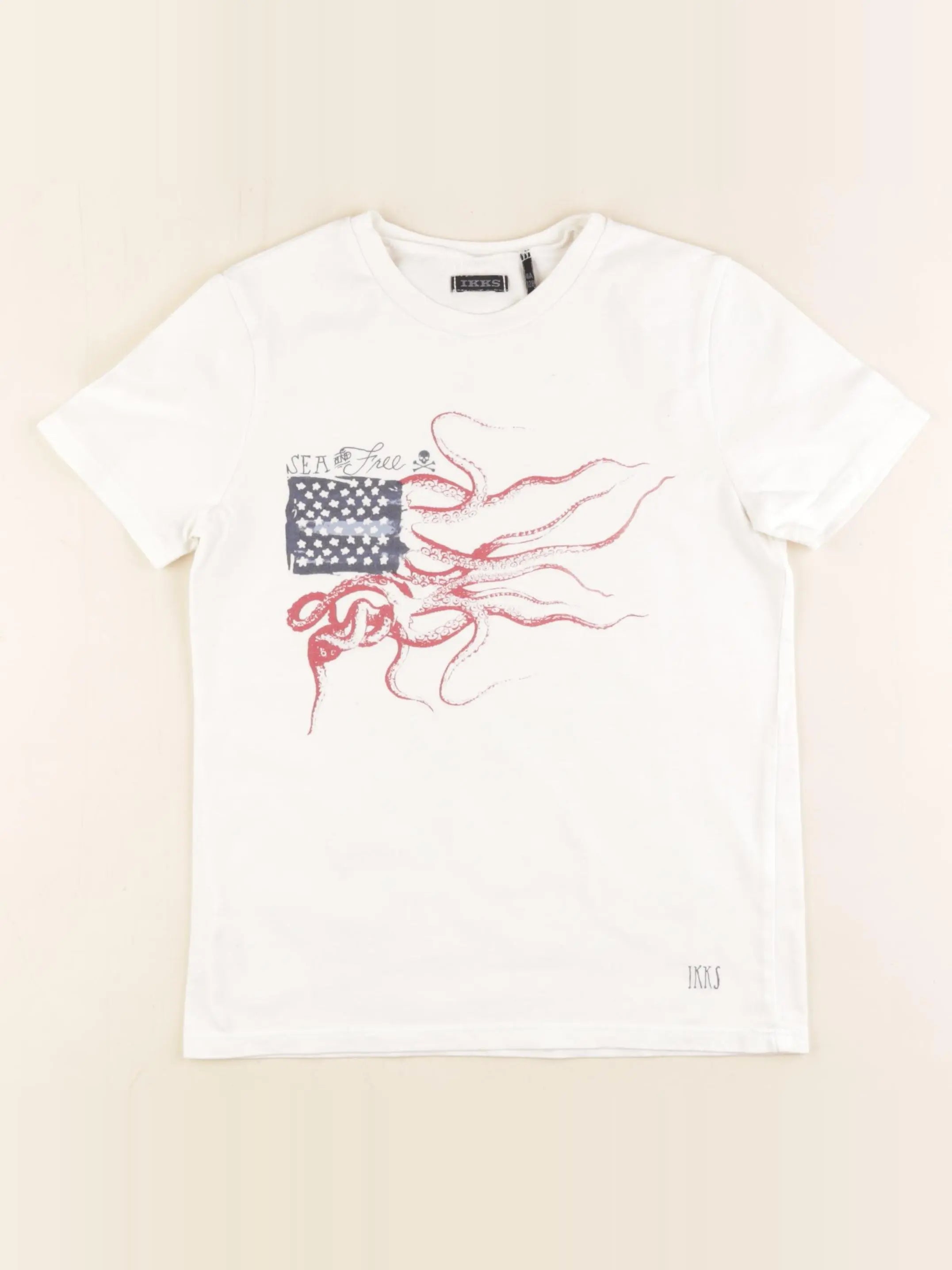 IKKS - tee-shirt blanc - 8 ans