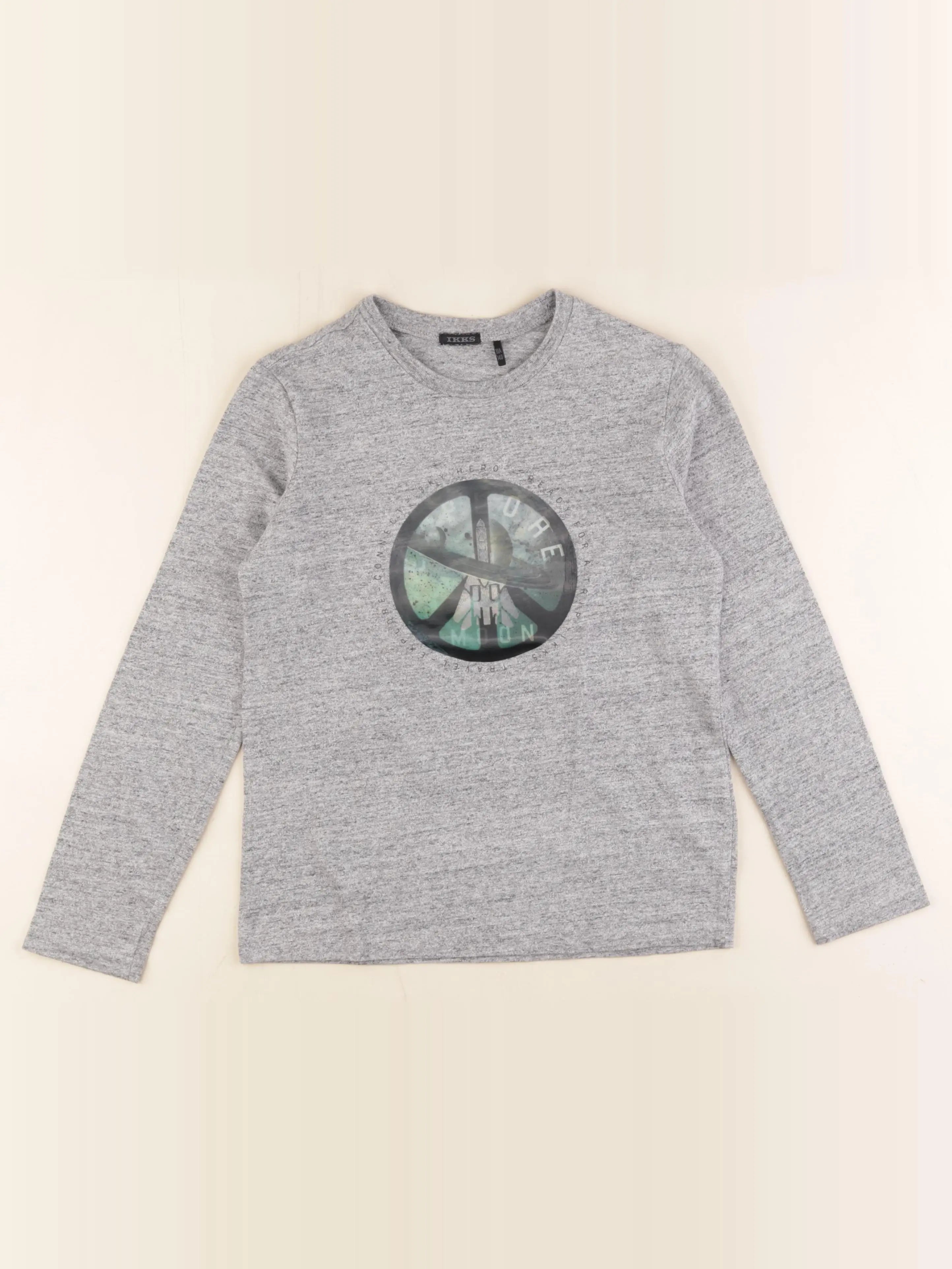 IKKS - tee-shirt gris - 10 ans