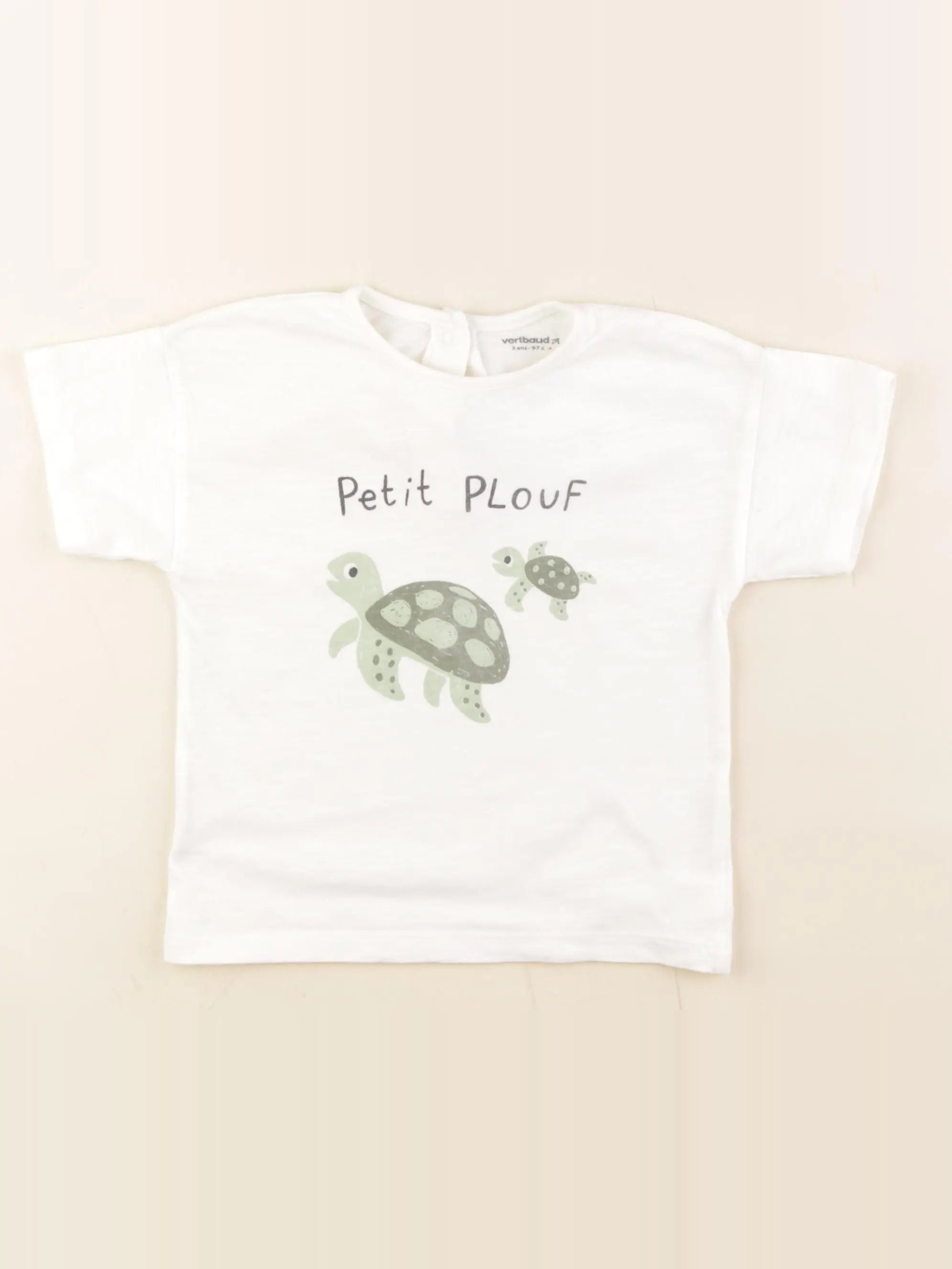 Vertbaudet - tee-shirt blanc - 3 ans