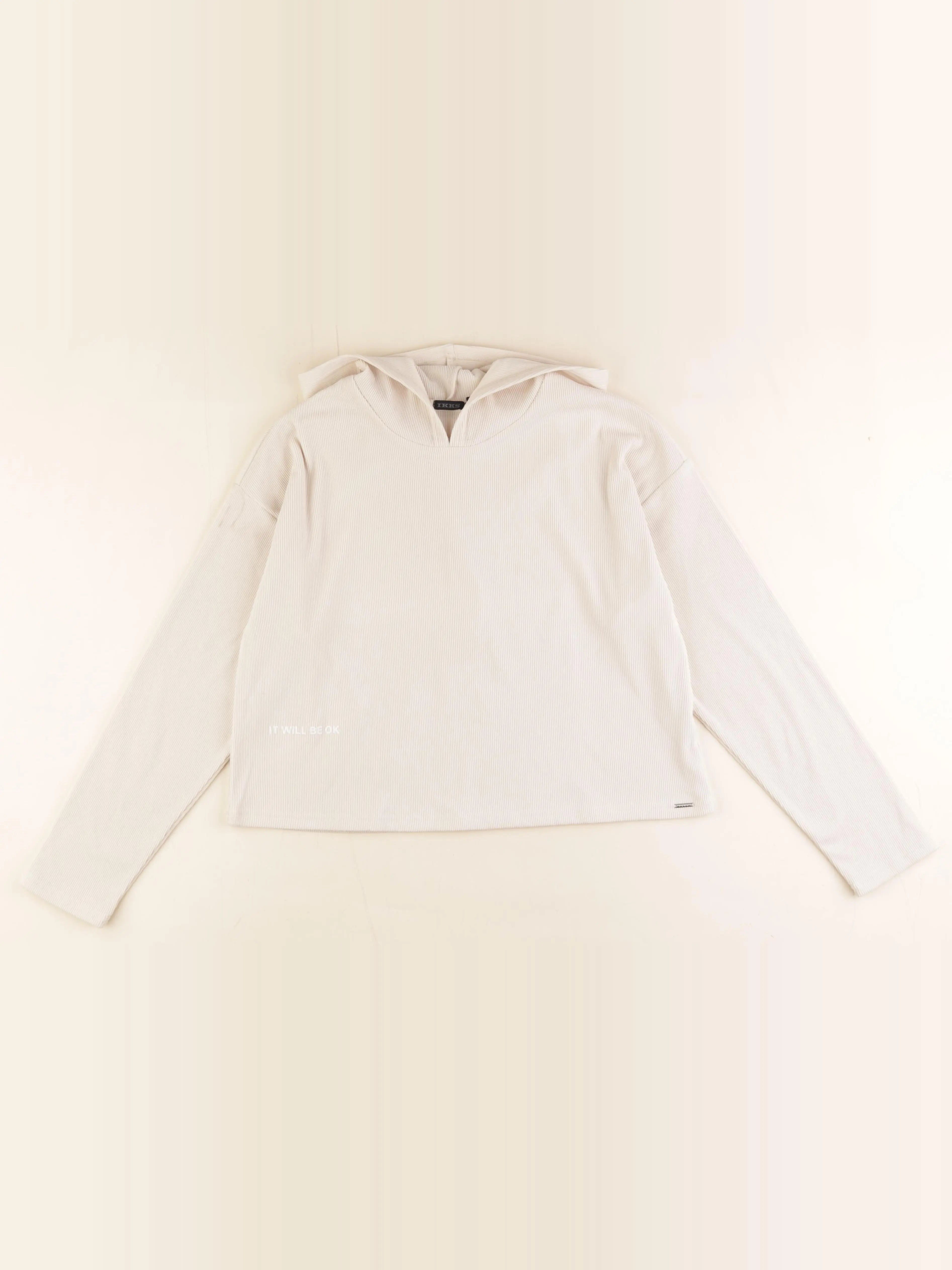 IKKS - pull imprimé au dos beige - 14 ans