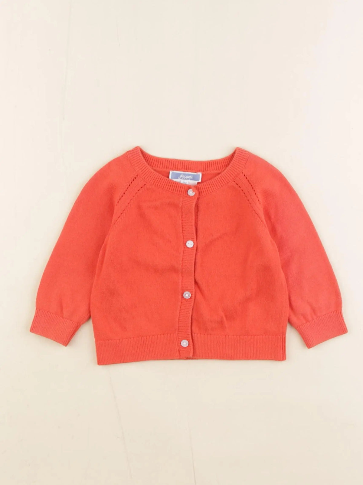 Jacadi - gilet orange - 6 mois