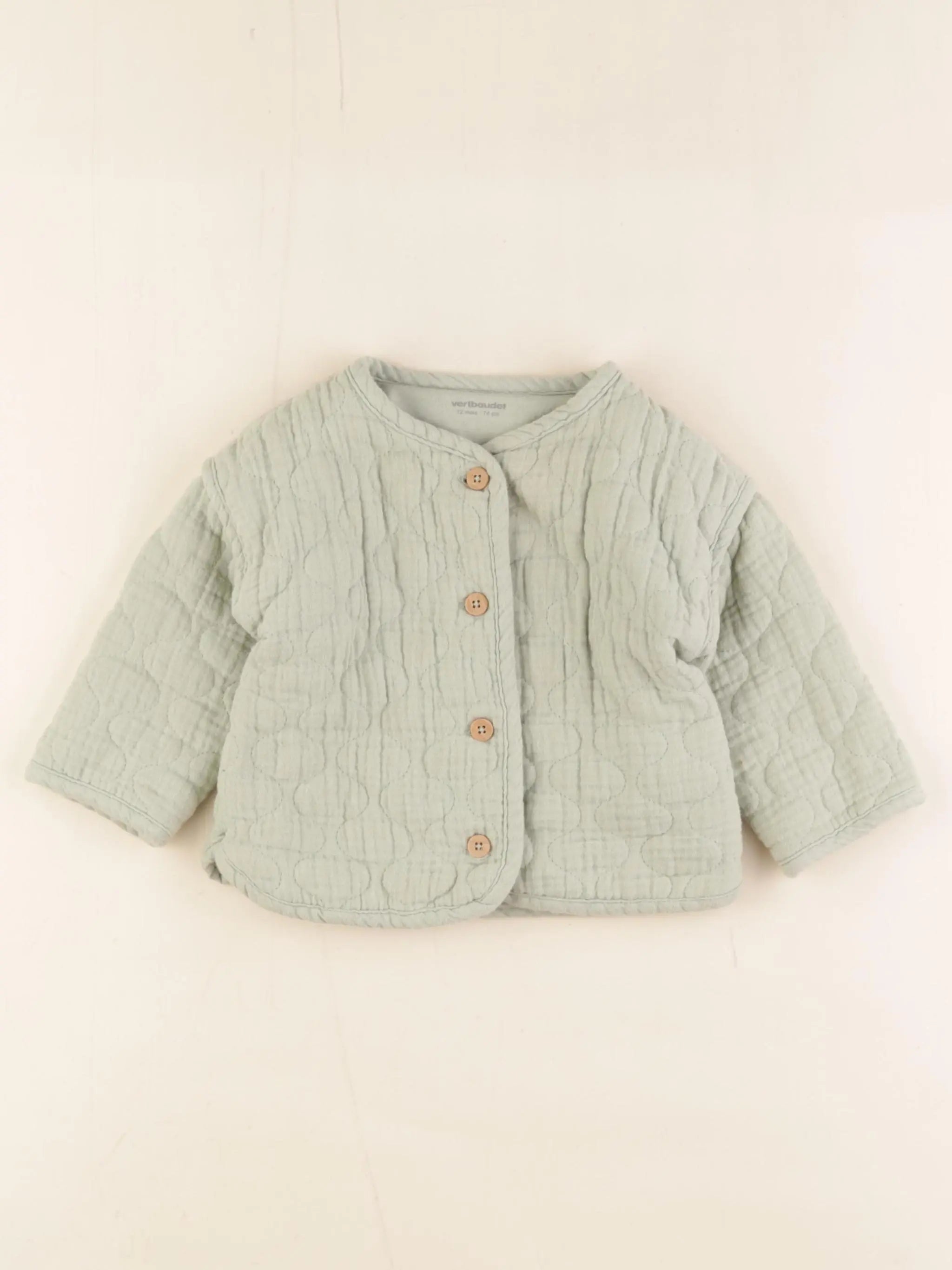 Vertbaudet - gilet vert - 12 mois