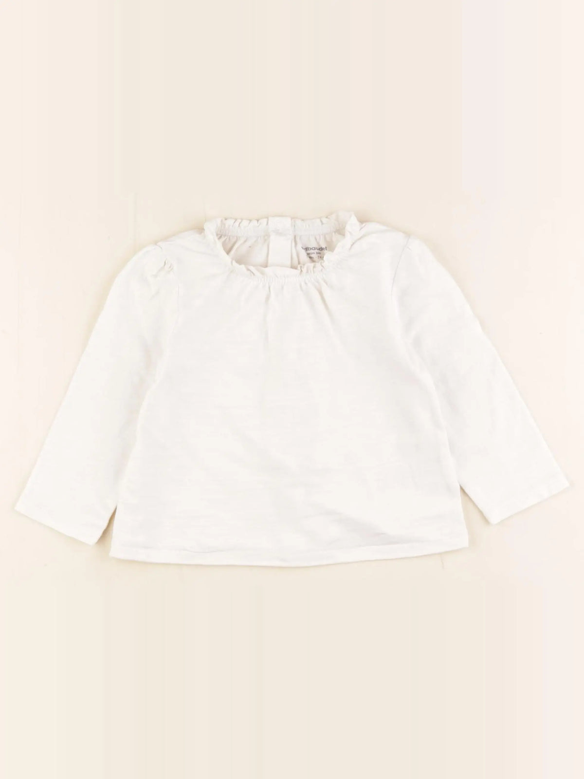 Vertbaudet - tee-shirt beige - 12 mois