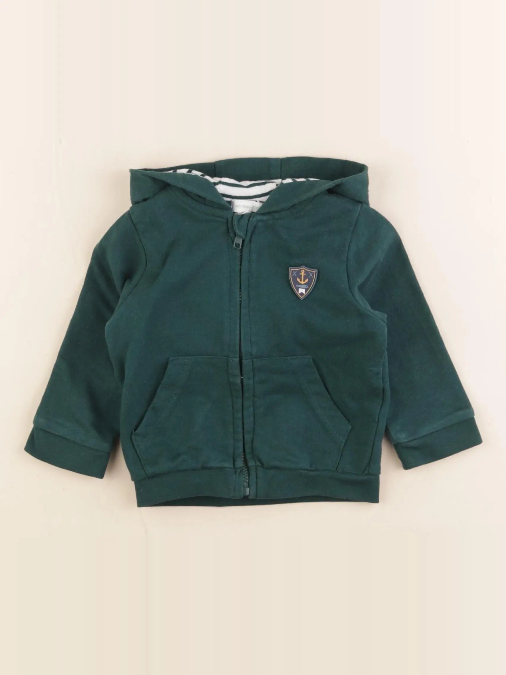Vertbaudet - sweat vert - 6 mois