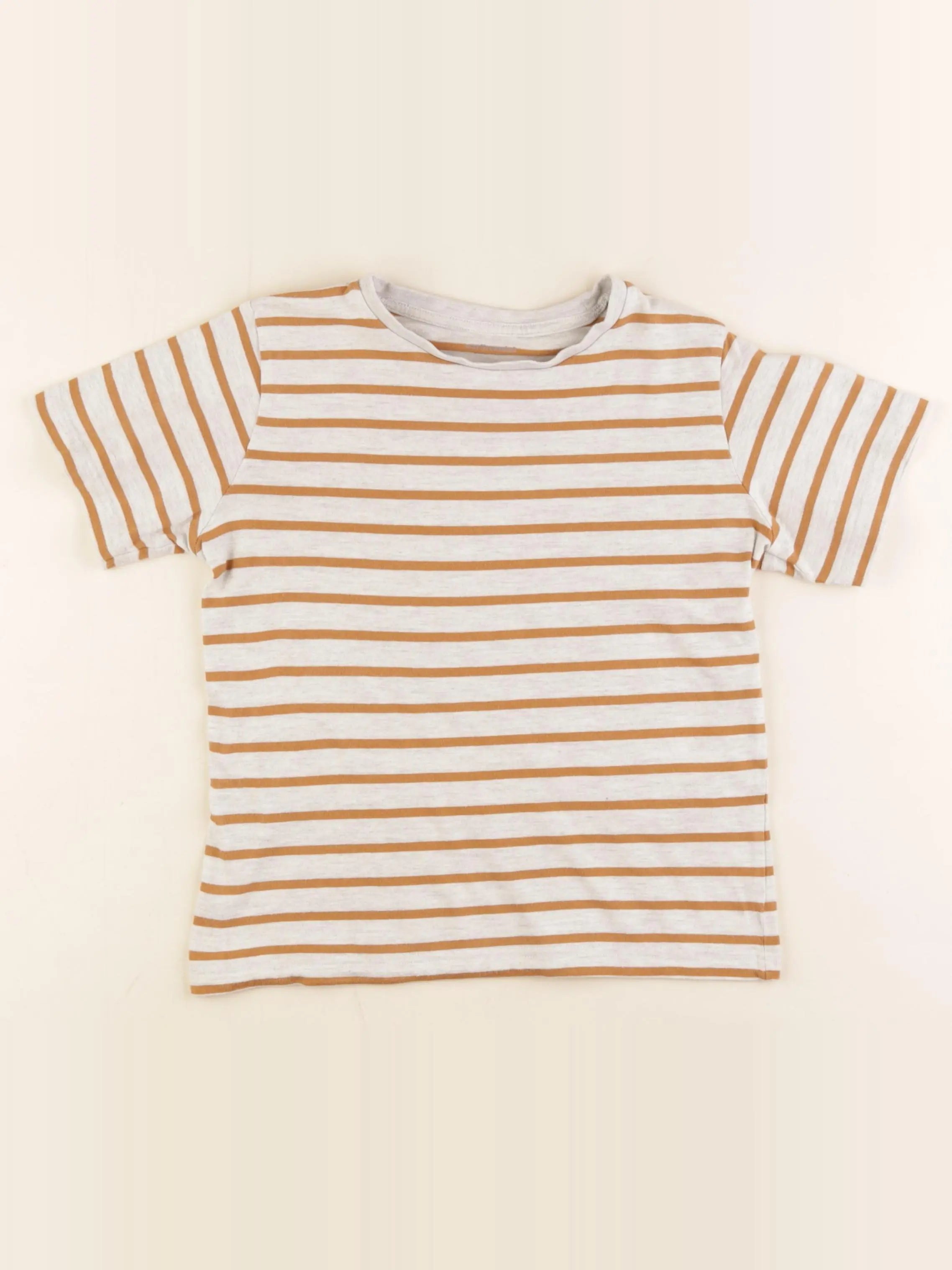 Vertbaudet - tee-shirt gris, marron - 8 ans