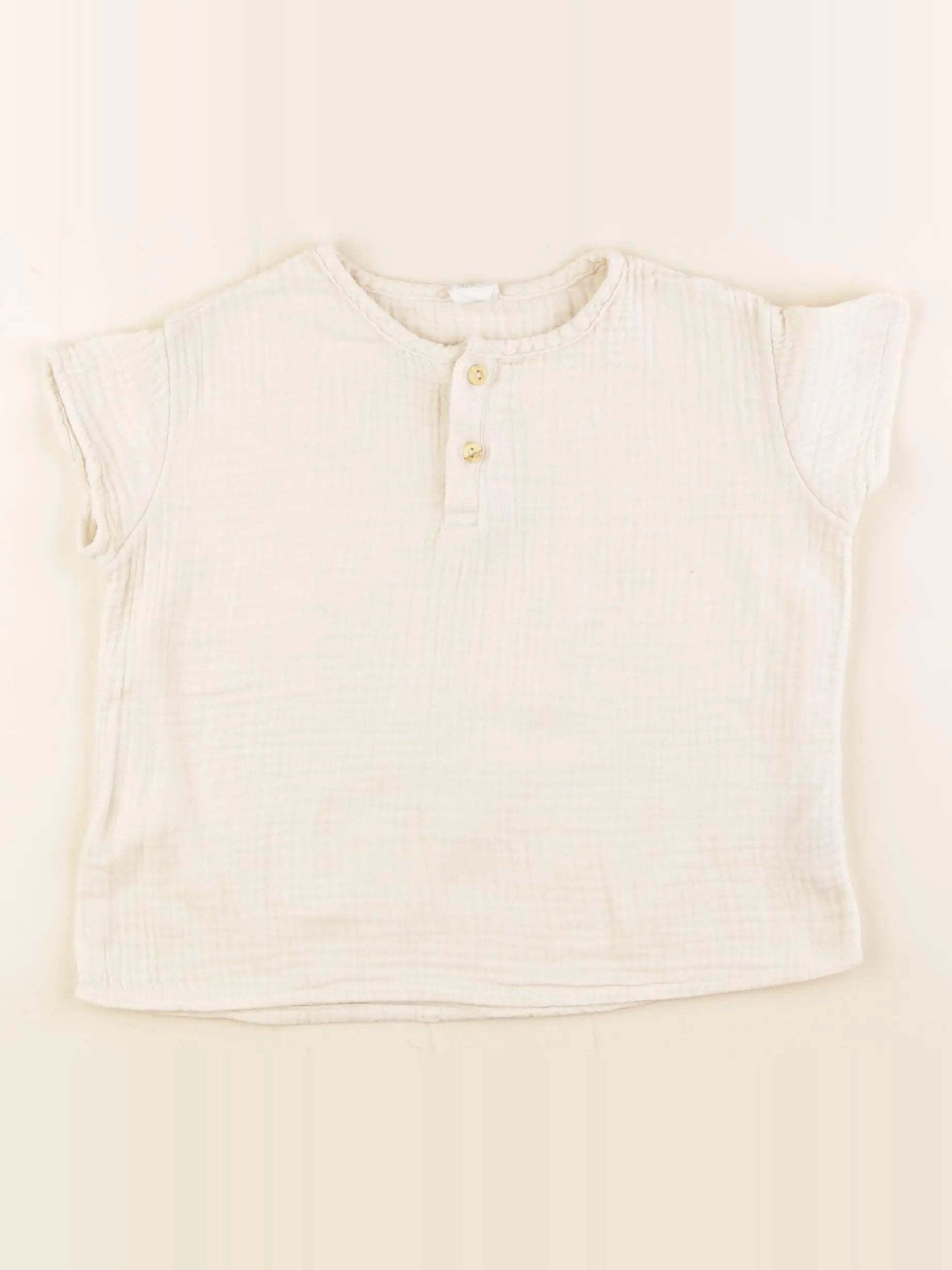 H&M - chemise beige - 2/3 ans