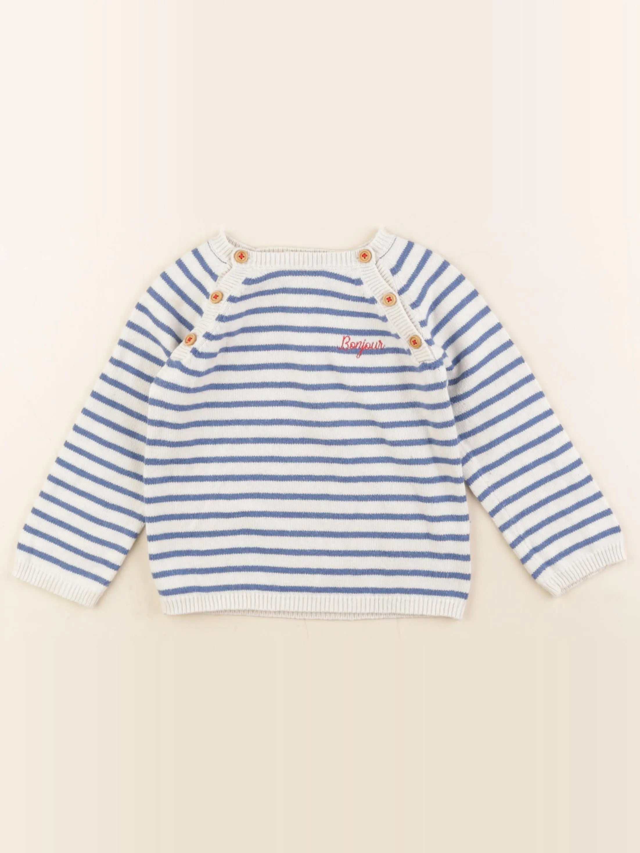 Cyrillus - pull bleu - 36 mois