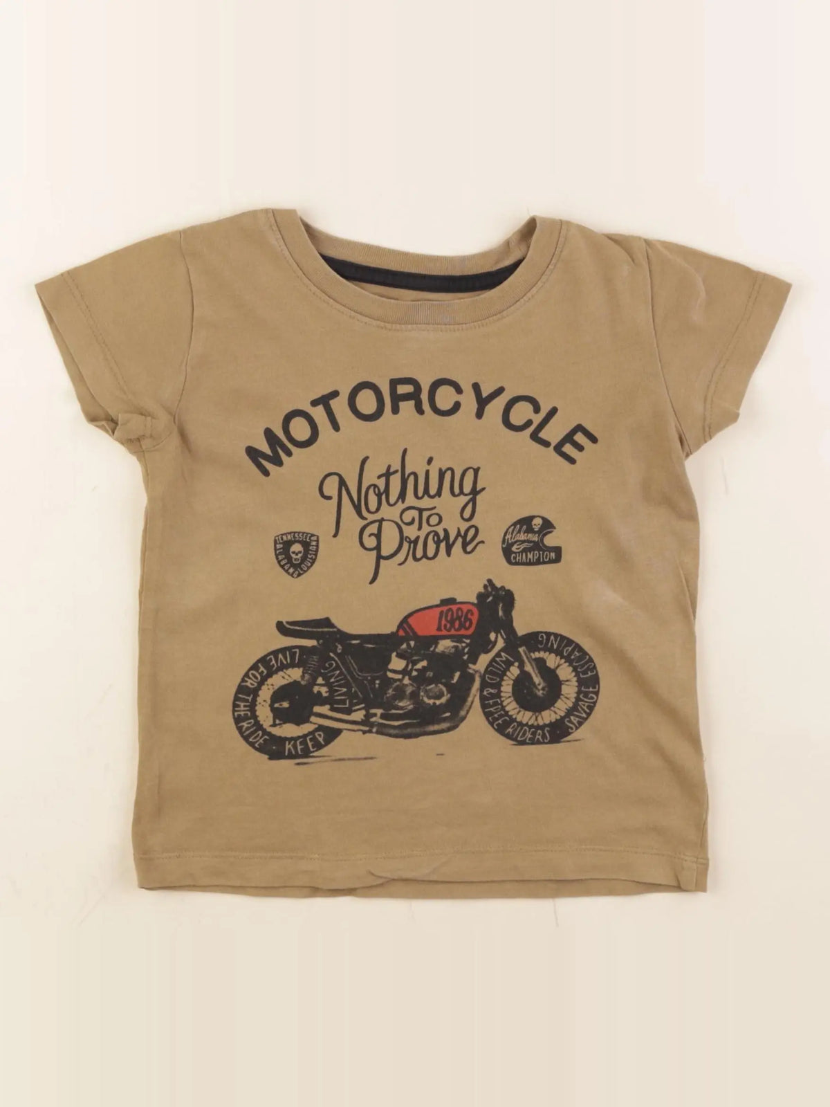 Monoprix - tee-shirt marron - 3 ans