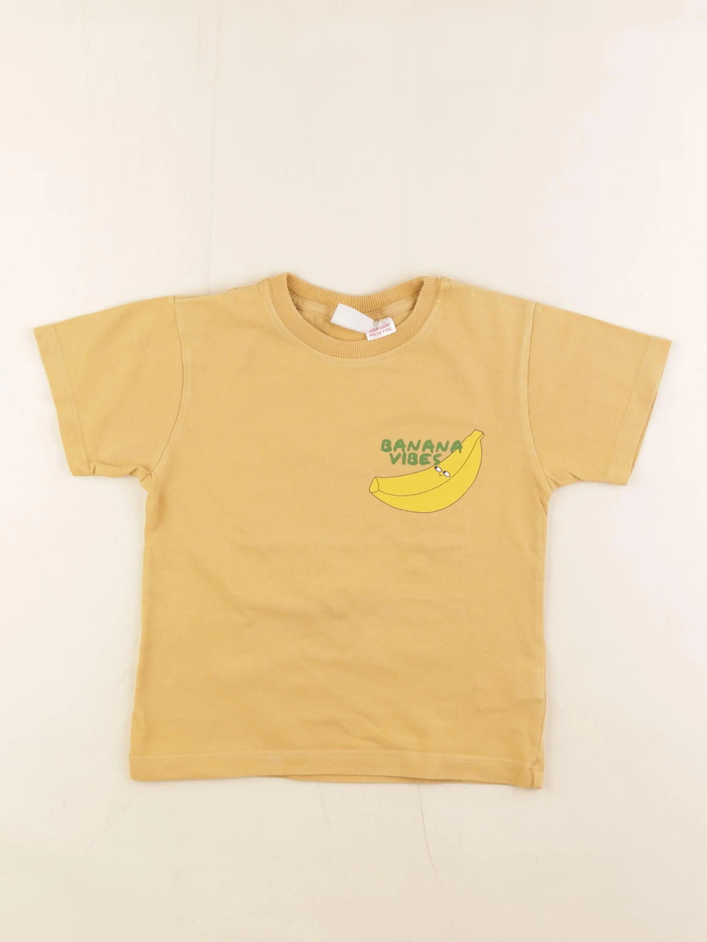 Zara - tee-shirt imprimé au dos jaune - 4 ans