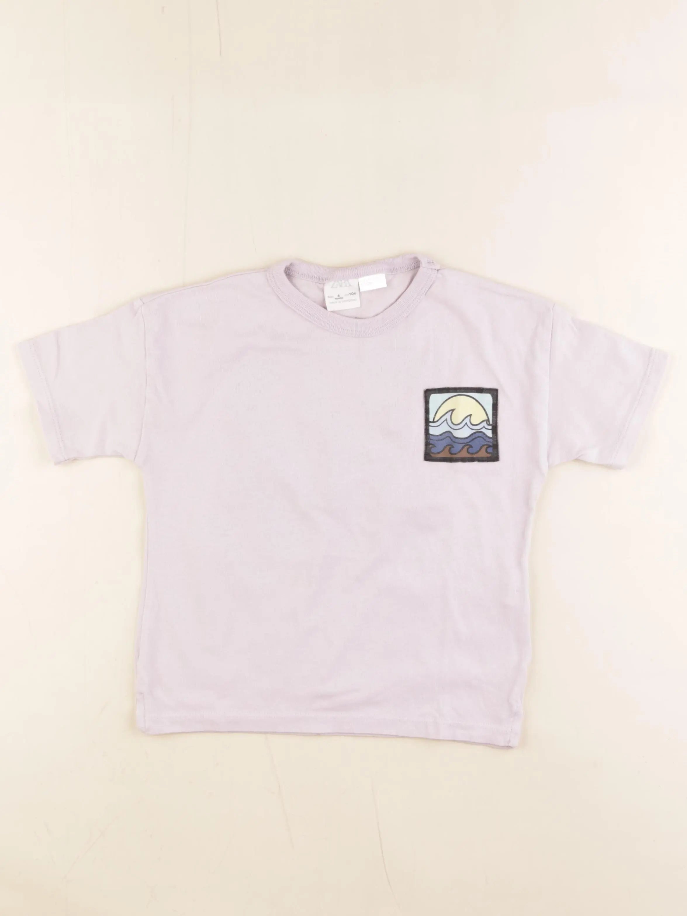 Zara - tee-shirt imprimé au dos violet - 4 ans