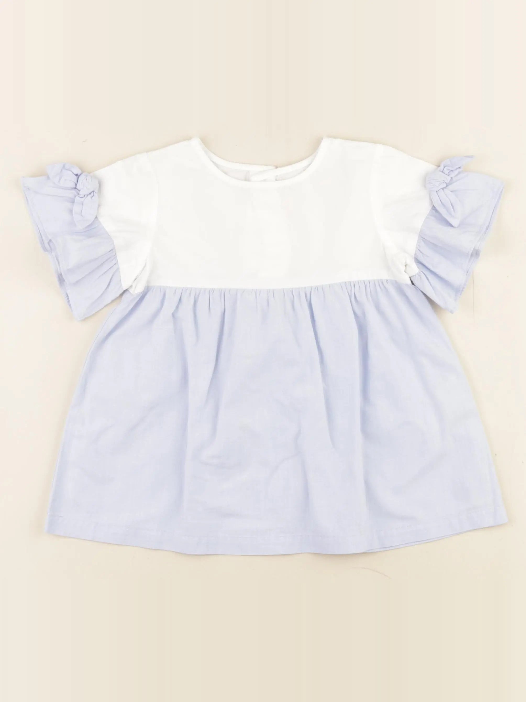 Zara - blouse bleu, blanc - 12/18 mois